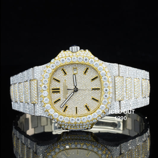 Moissanite Watch Automatic Hip Hop Iced Out Bust Down Watch For Men