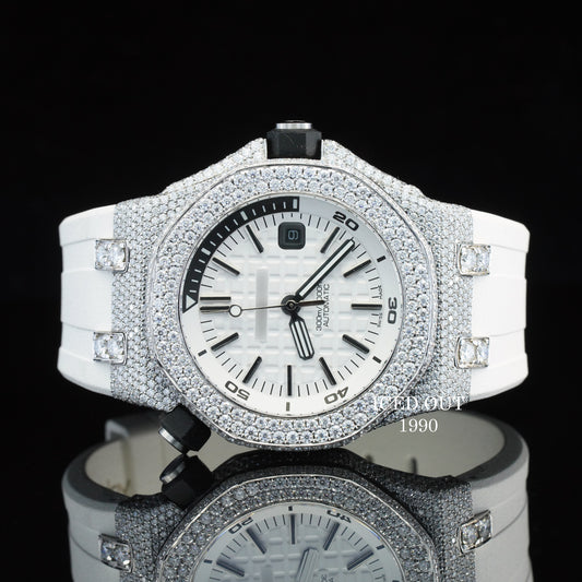 Awesome Quality Automatic Moissanite Diamond Fully Iced Out Watch For Men
