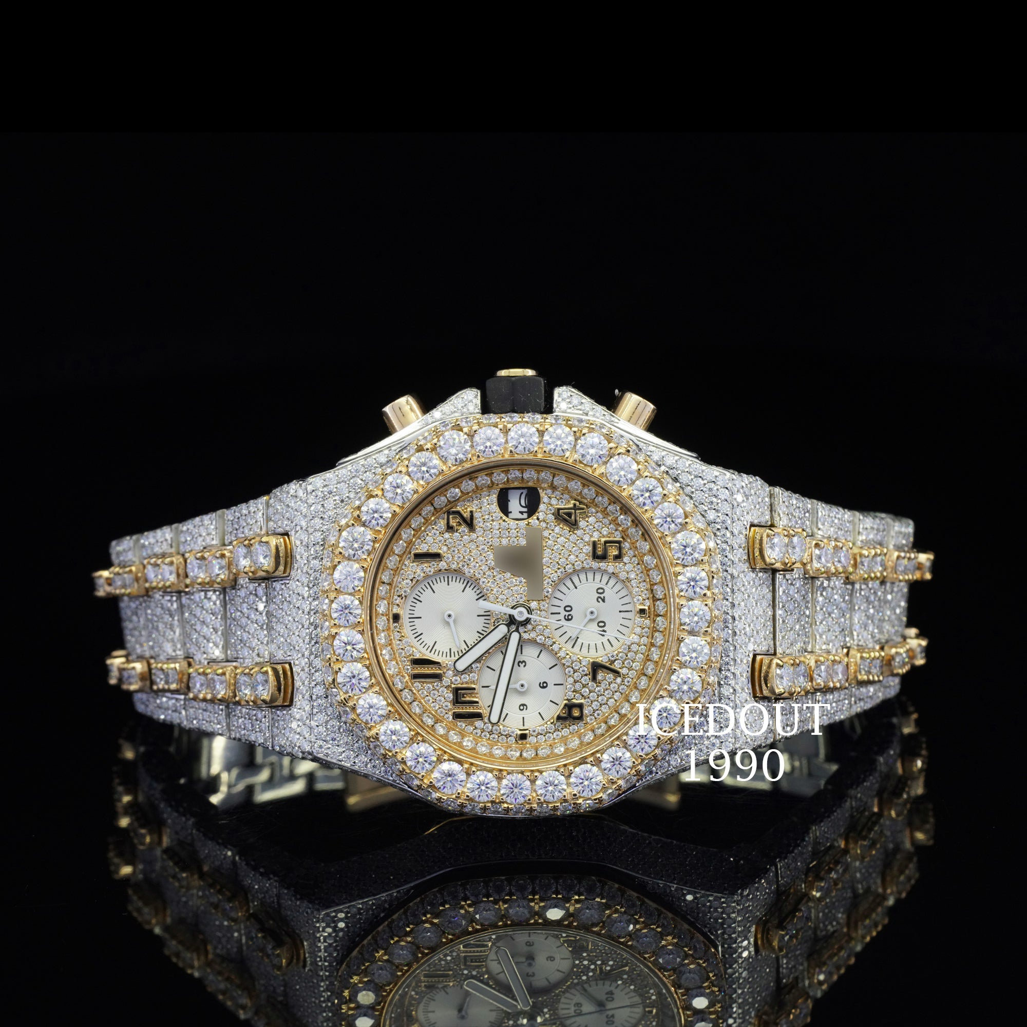 Totally Automatic Moissanite Diamond Fully Iced Out Limited Edition Wrist Watch For Men