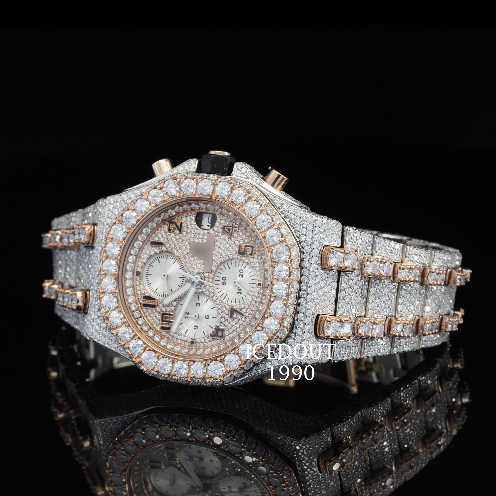 Totally Automatic Moissanite Diamond Fully Iced Out Limited Edition Wrist Watch For Men