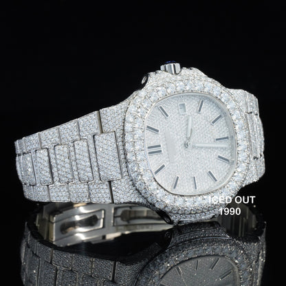 Moissanite Watch Automatic Hip Hop Iced Out Bust Down Watch For Rapper