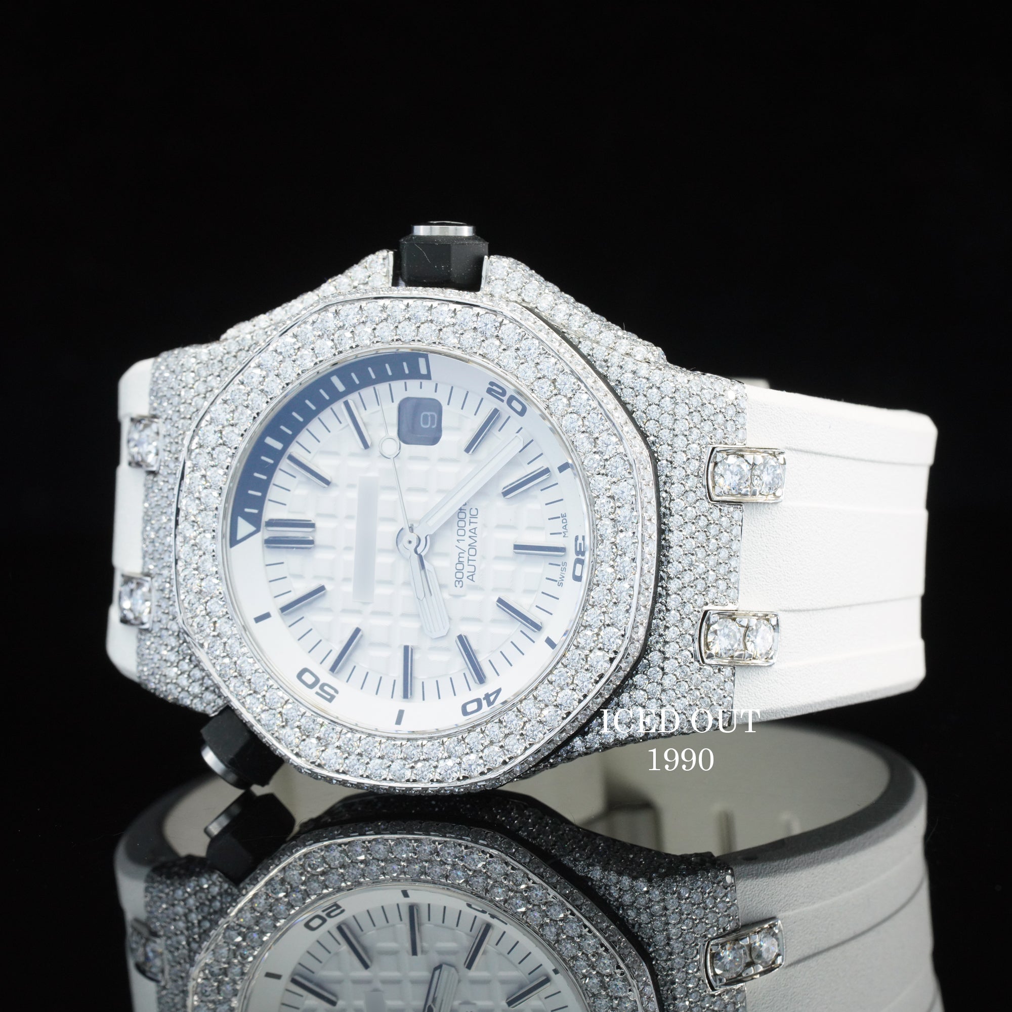 Awesome Quality Automatic Moissanite Diamond Fully Iced Out Watch For Men