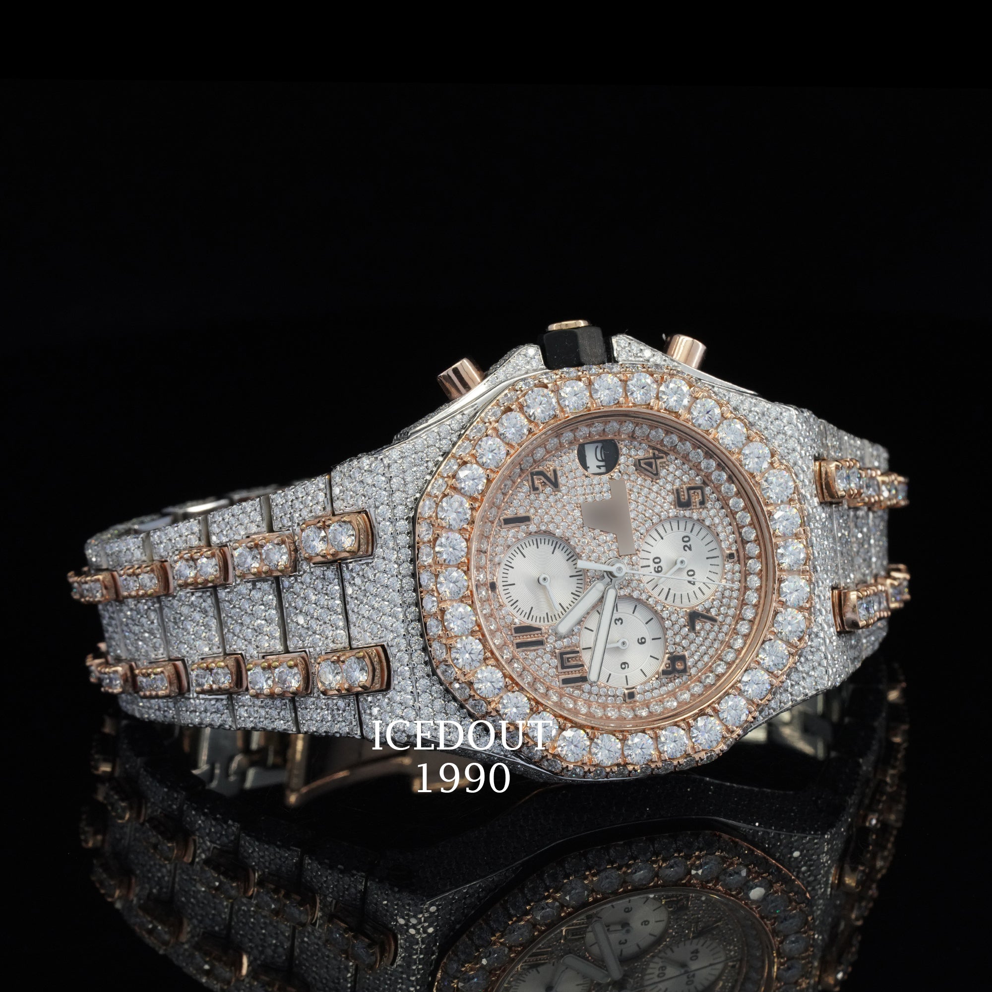 Totally Automatic Moissanite Diamond Fully Iced Out Limited Edition Wrist Watch For Men