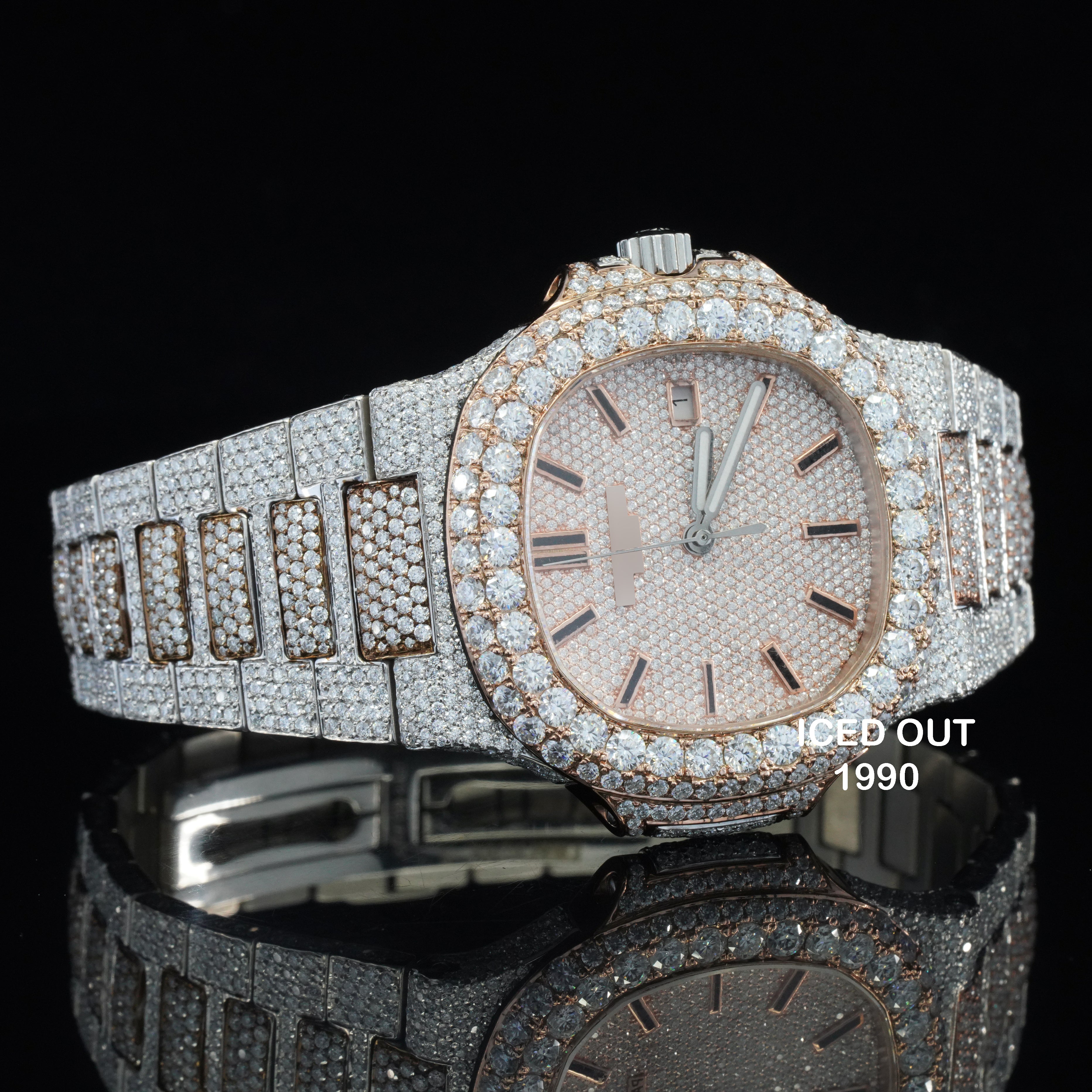 Moissanite Watch Automatic Hip Hop Iced Out Watch For Men