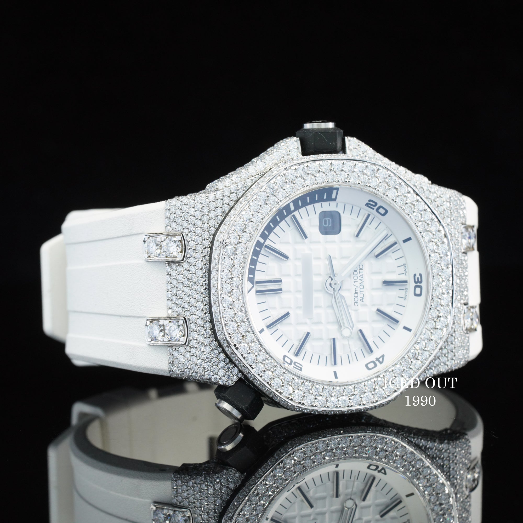 Awesome Quality Automatic Moissanite Diamond Fully Iced Out Watch For Men