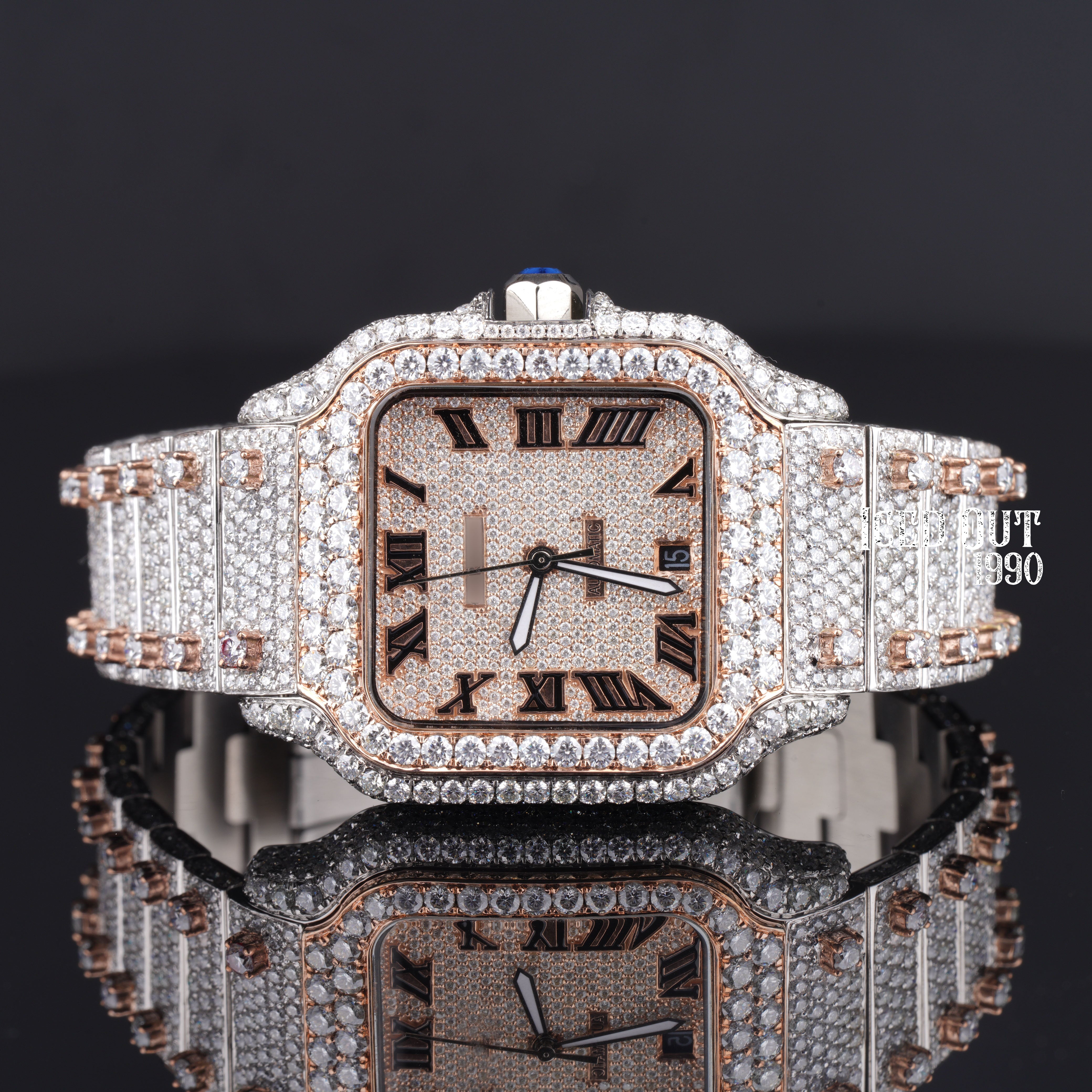 Automatic Moissanite Diamond Hip Hop Iced Out Watch