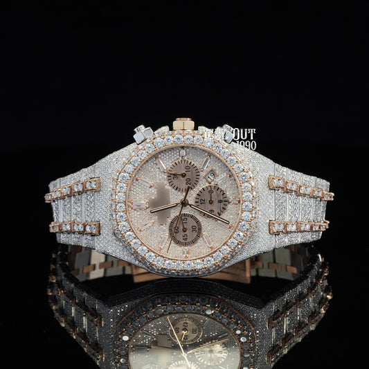 Automatic Moissanite Watch Hip Hop Iced Out Chronological Watch