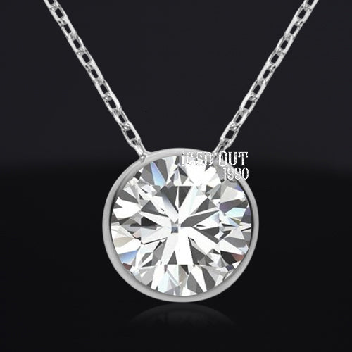 1.2 Carat Moissanite Pendant Necklace For Women 925 Sterling Silver