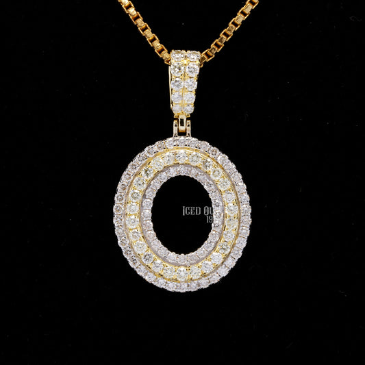 Moissanite Diamond Iced Out O Initial Hip Hop Pendant