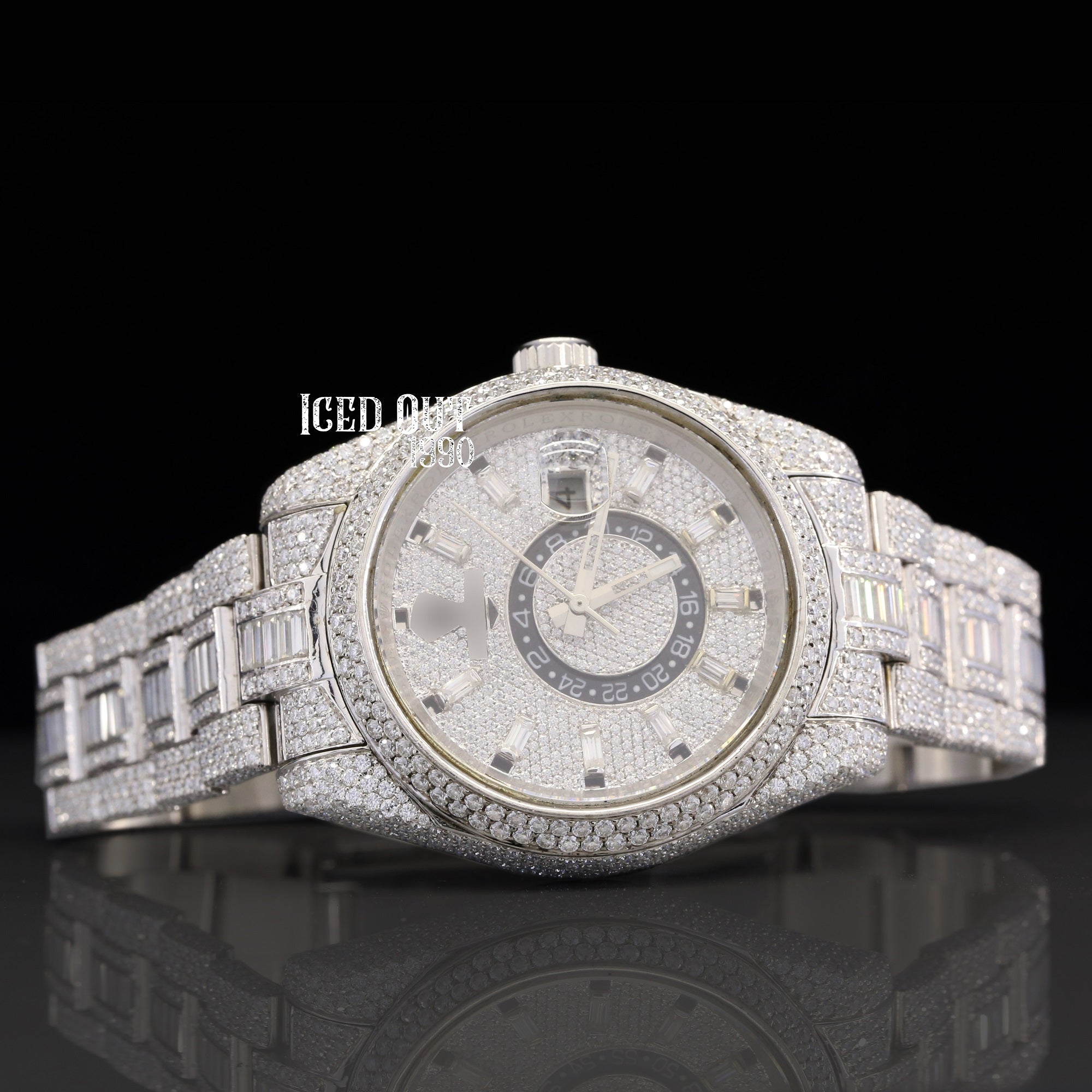 Moissanite Watch Stainless Steel Hip Hop Iced Out Watch For Unisex