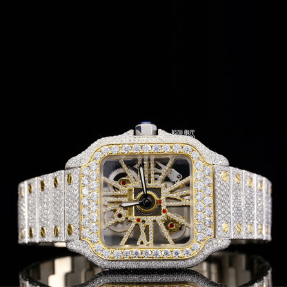 Beautiful Luxuries Moissanite Iced Out Watch Skeleton