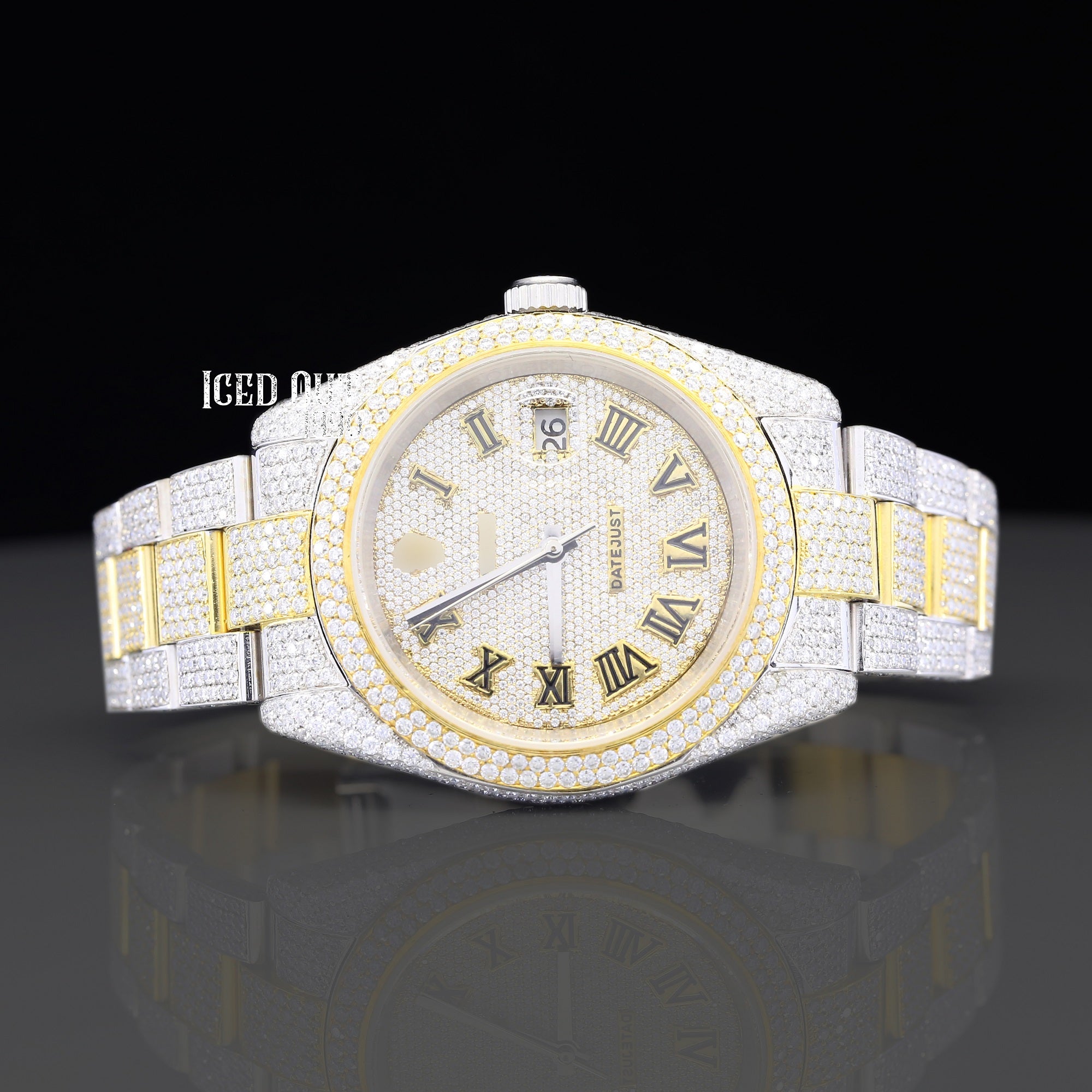 Moissanite Watch Fully Iced Out Hip Hop Wrist Watch For Men