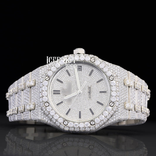 Moissanite Watch Automatic Hip Hop Iced Out Sapphire Crystal Watch
