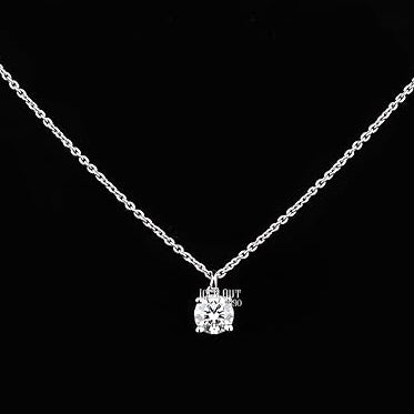 0.75 Carat Moissanite Pendant Necklace For Women 925 Sterling Silver