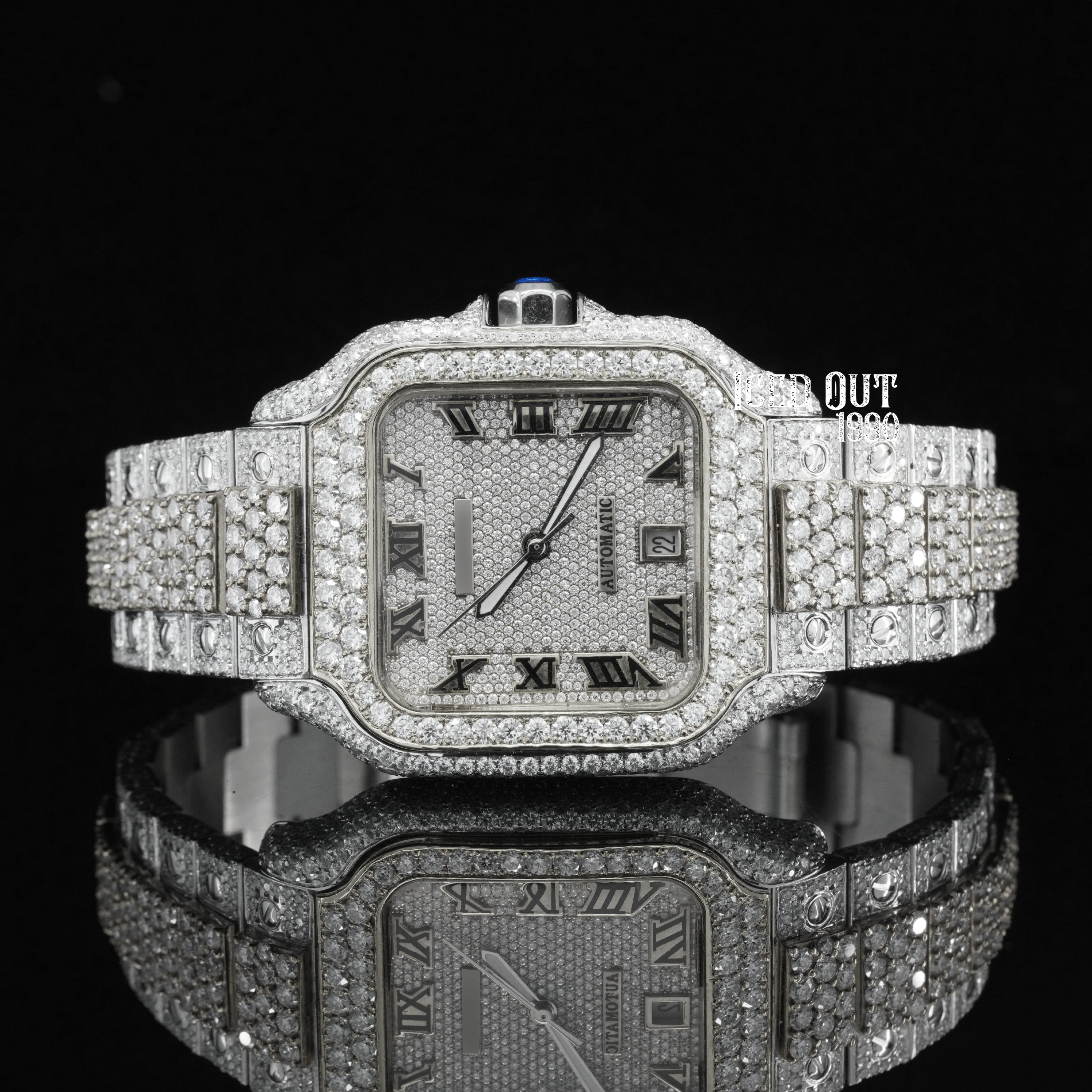 Branded Moissanite Watch For Men Sapphire Crystal Hip Hop Iced Out Watch