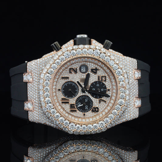 Chronograph Moissanite Diamond Hip Hop Iced Out Watch