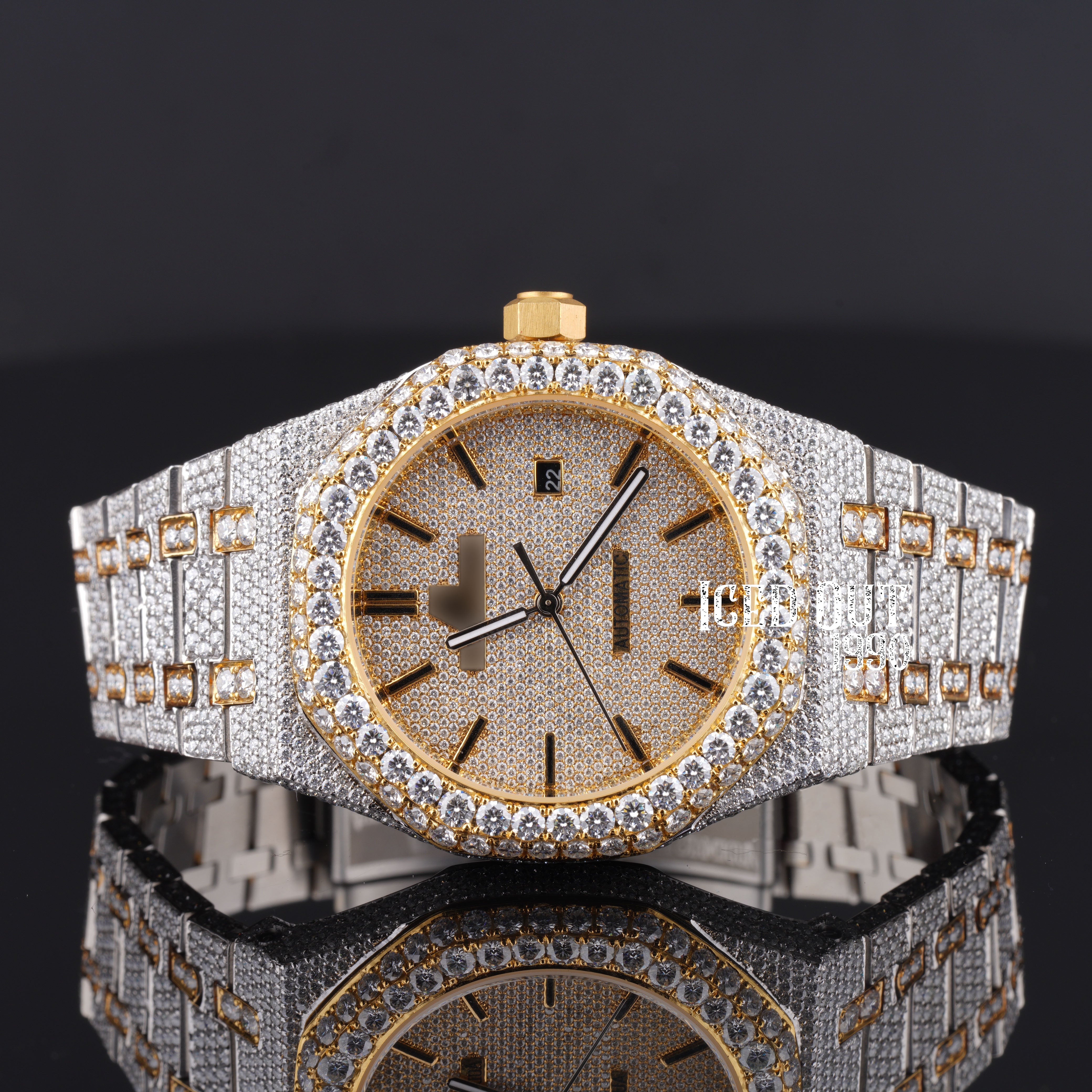 Moissanite iced out online watch