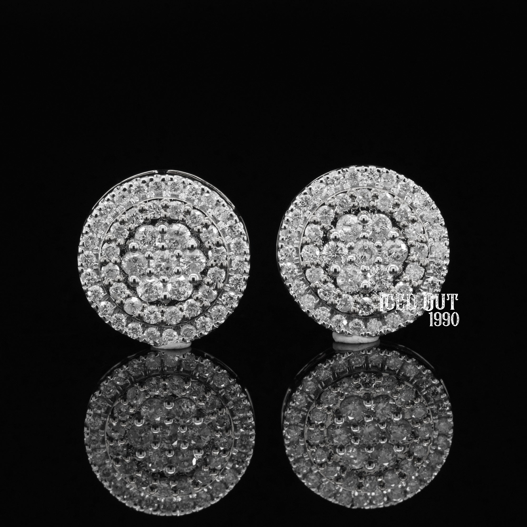 1.02 Carat Moissanite Diamond Earrings For Women Screw Back Finding