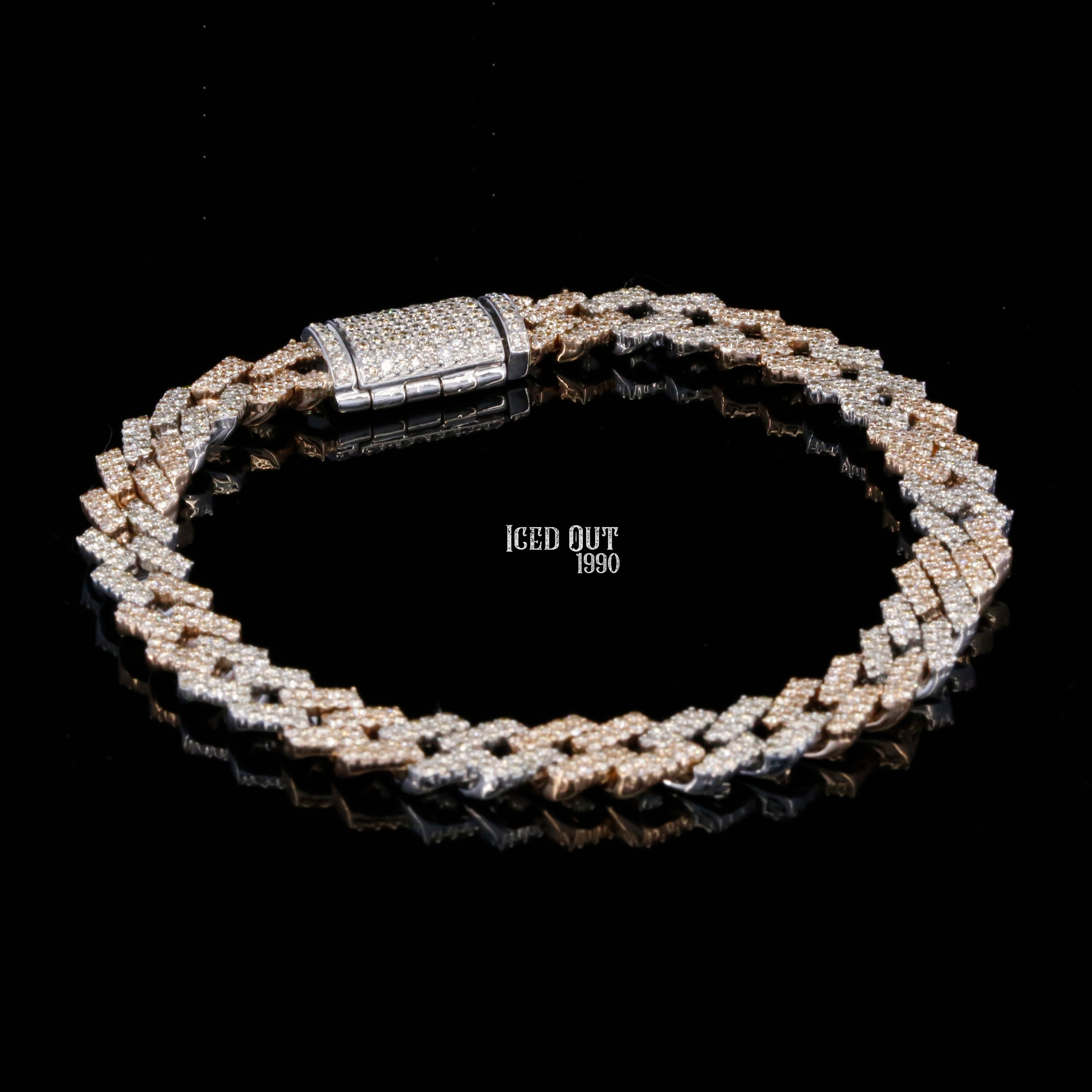 Round Cut Moissanite Diamond Iced Out Hip Hop Bracelet