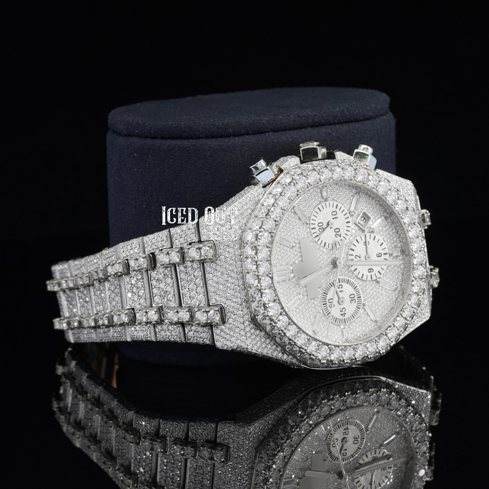 Automatic Moissanite Watch Hip Hop Iced Out Chronological Watch