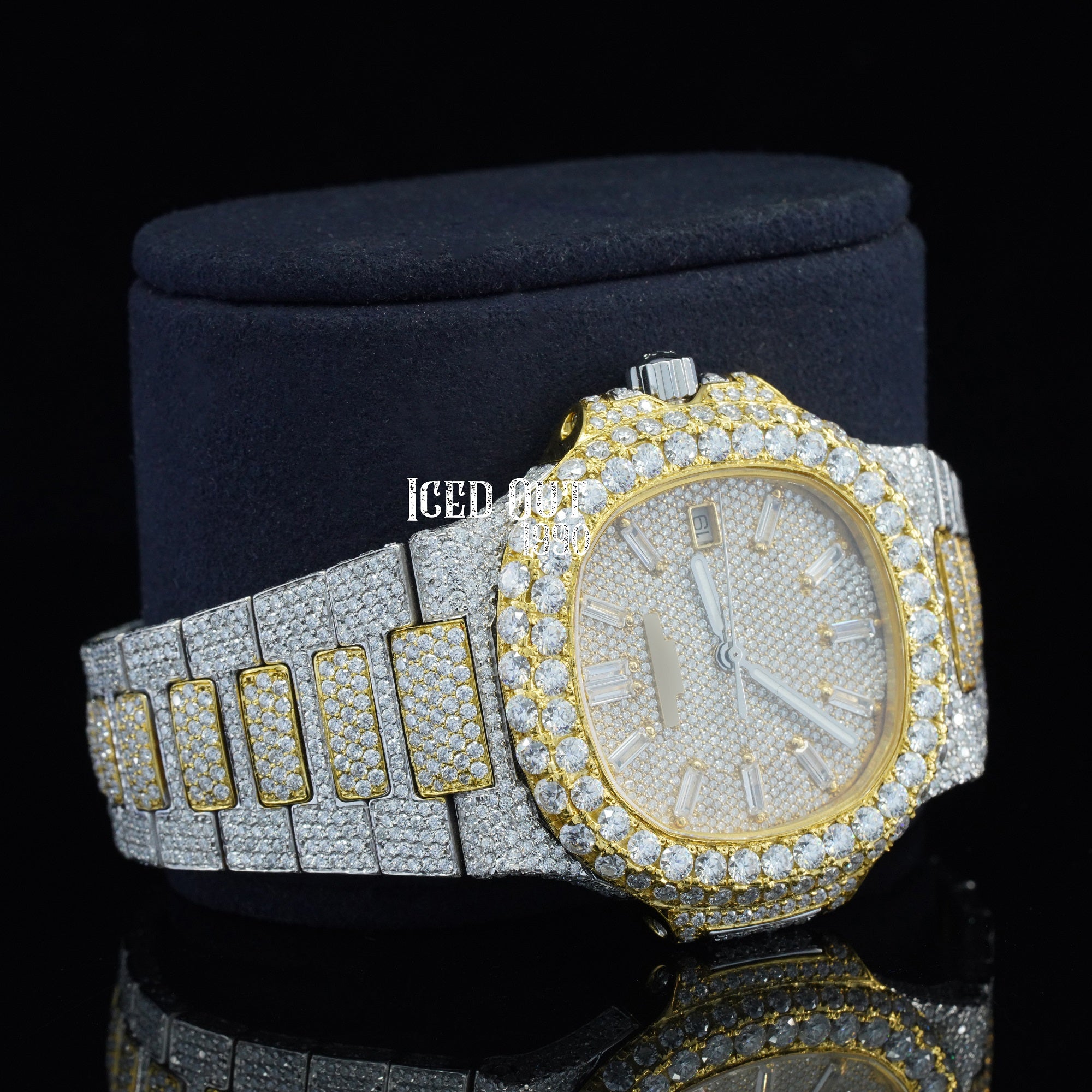 Moissanite Watch Stainless Steel Hip Hop Iced Out Watch