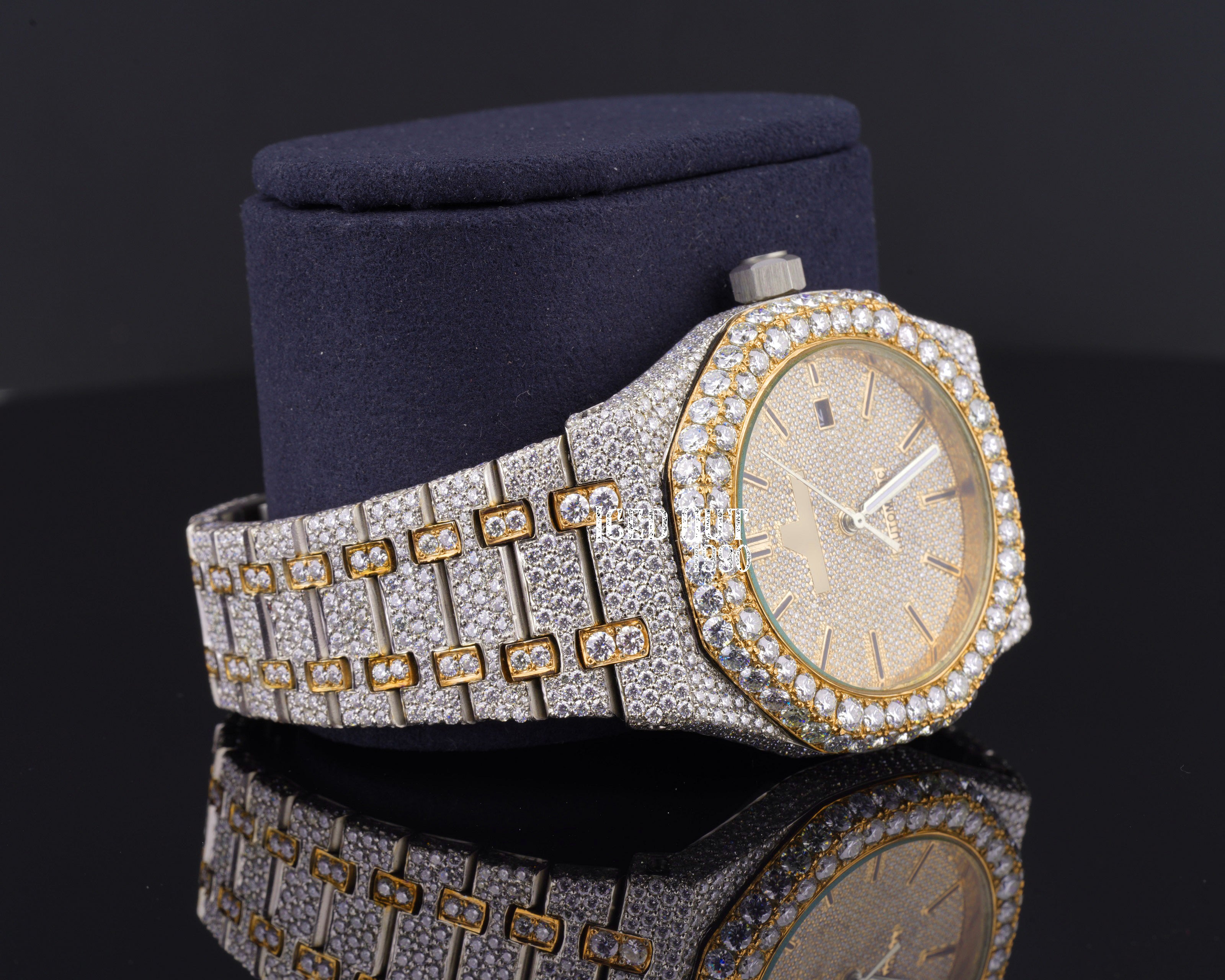 Luxuries Moissanite Diamond Hip Hop Iced Out Watch Two Tone Watch