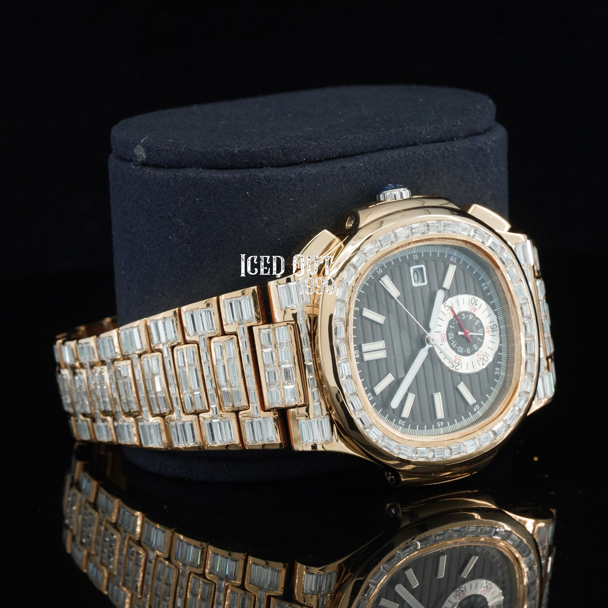 Moissanite Watch Automatic Hip Hop Iced Out Bust Down Watch For Men