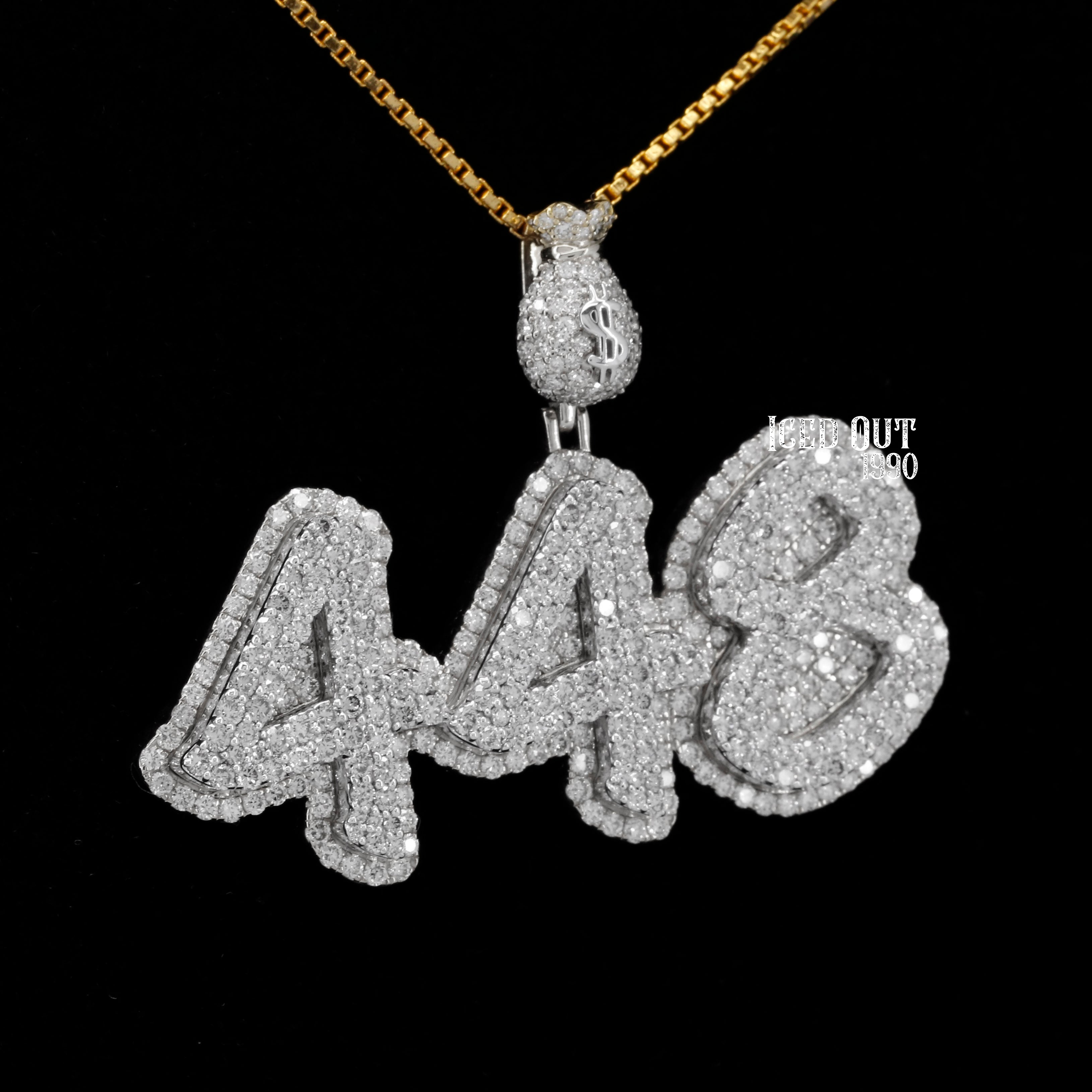 Round Cut Moissanite 448 Hip Hop Pendant