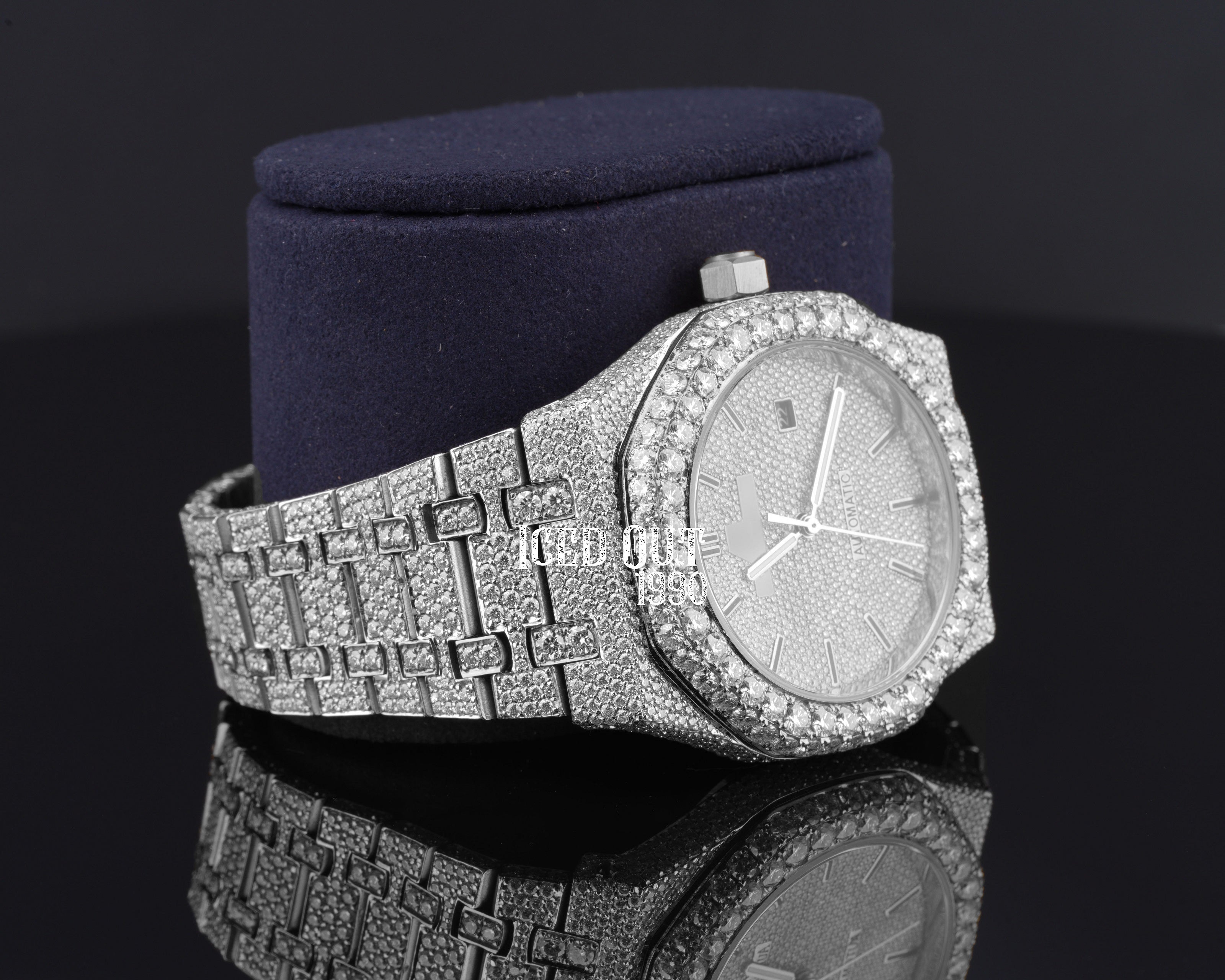 Automatic Moissanite Iced Out Luxuries Hip Hop Watch