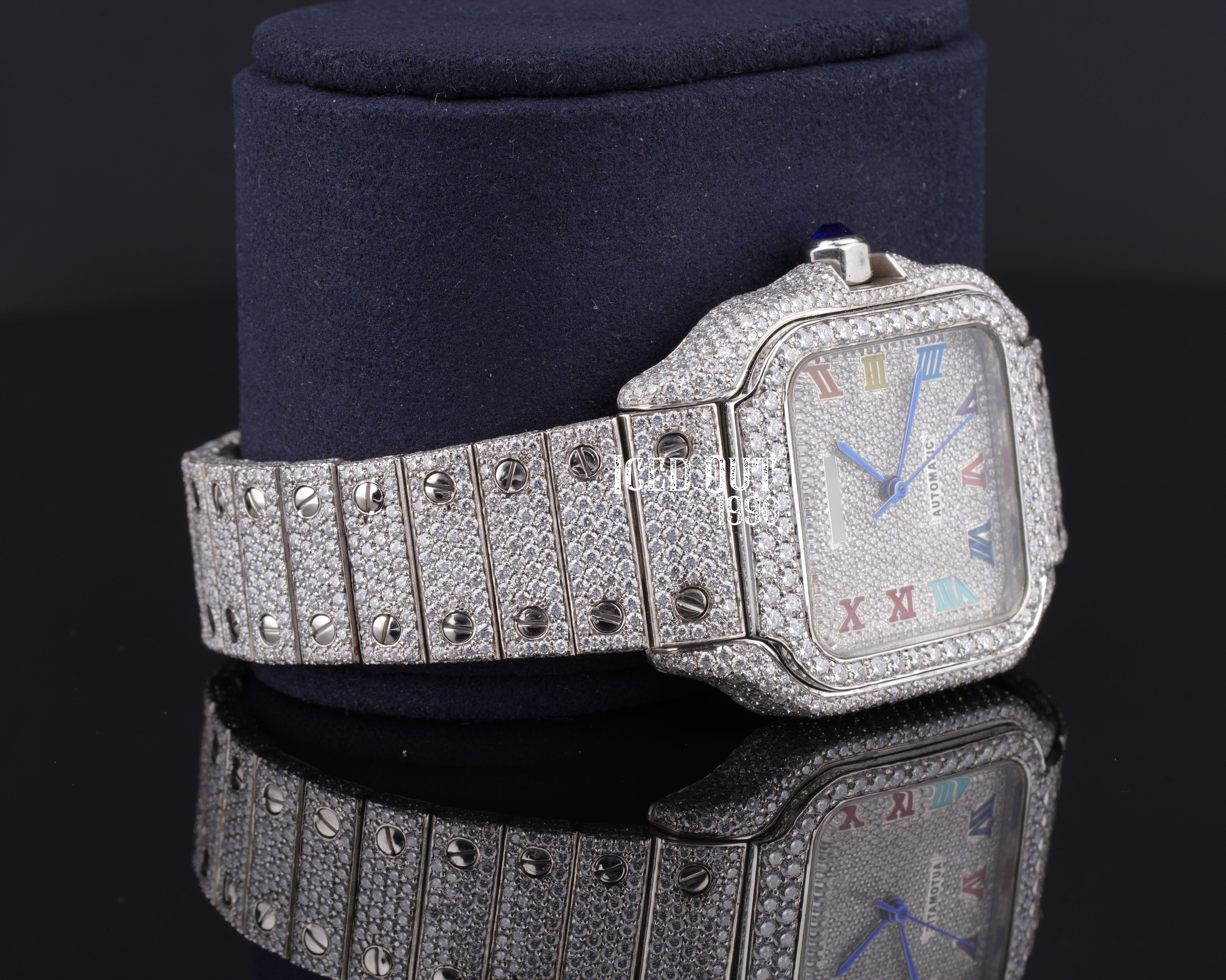 Branded Moissanite Watch For Men Diamond Bust Down Watch