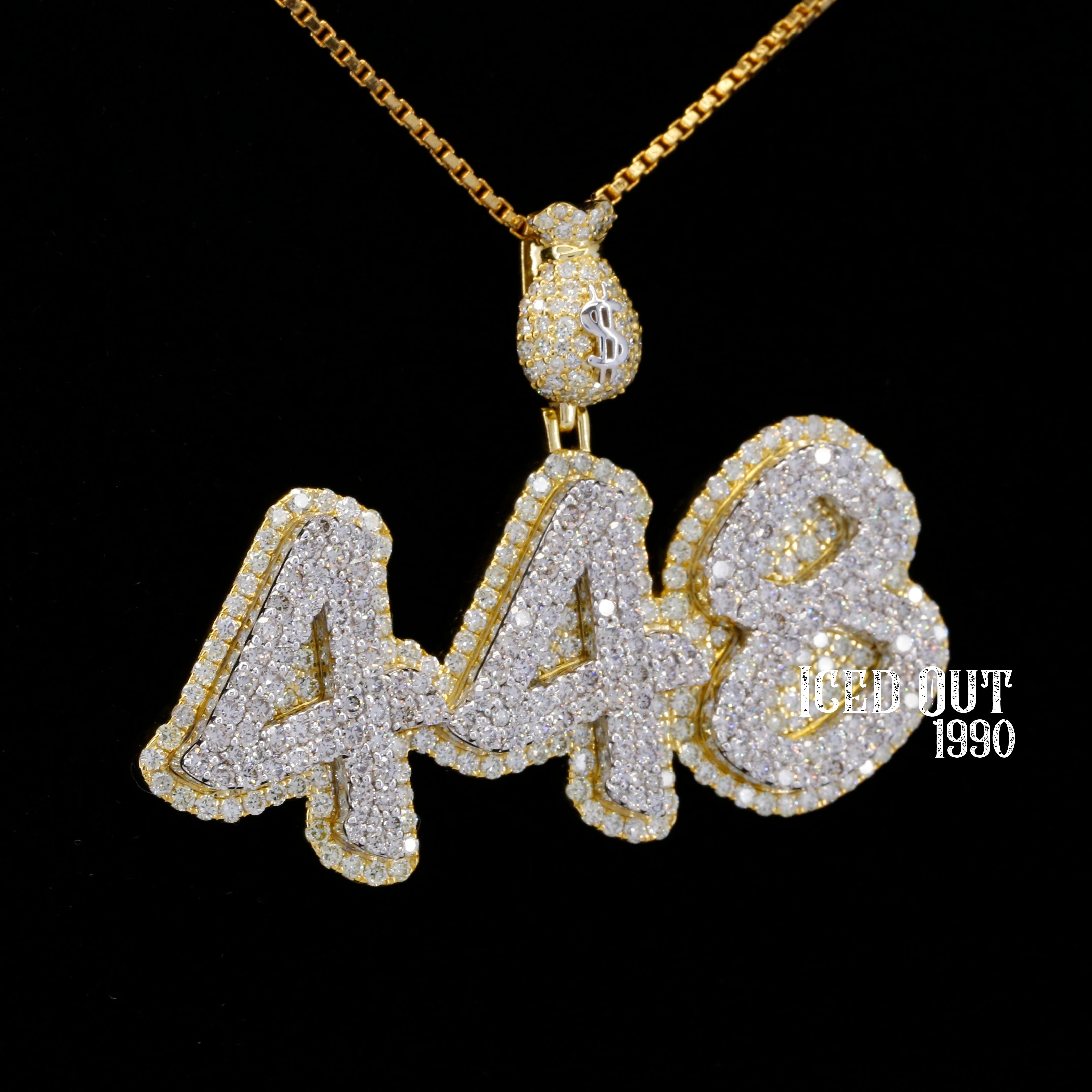 Round Cut Moissanite 448 Hip Hop Pendant