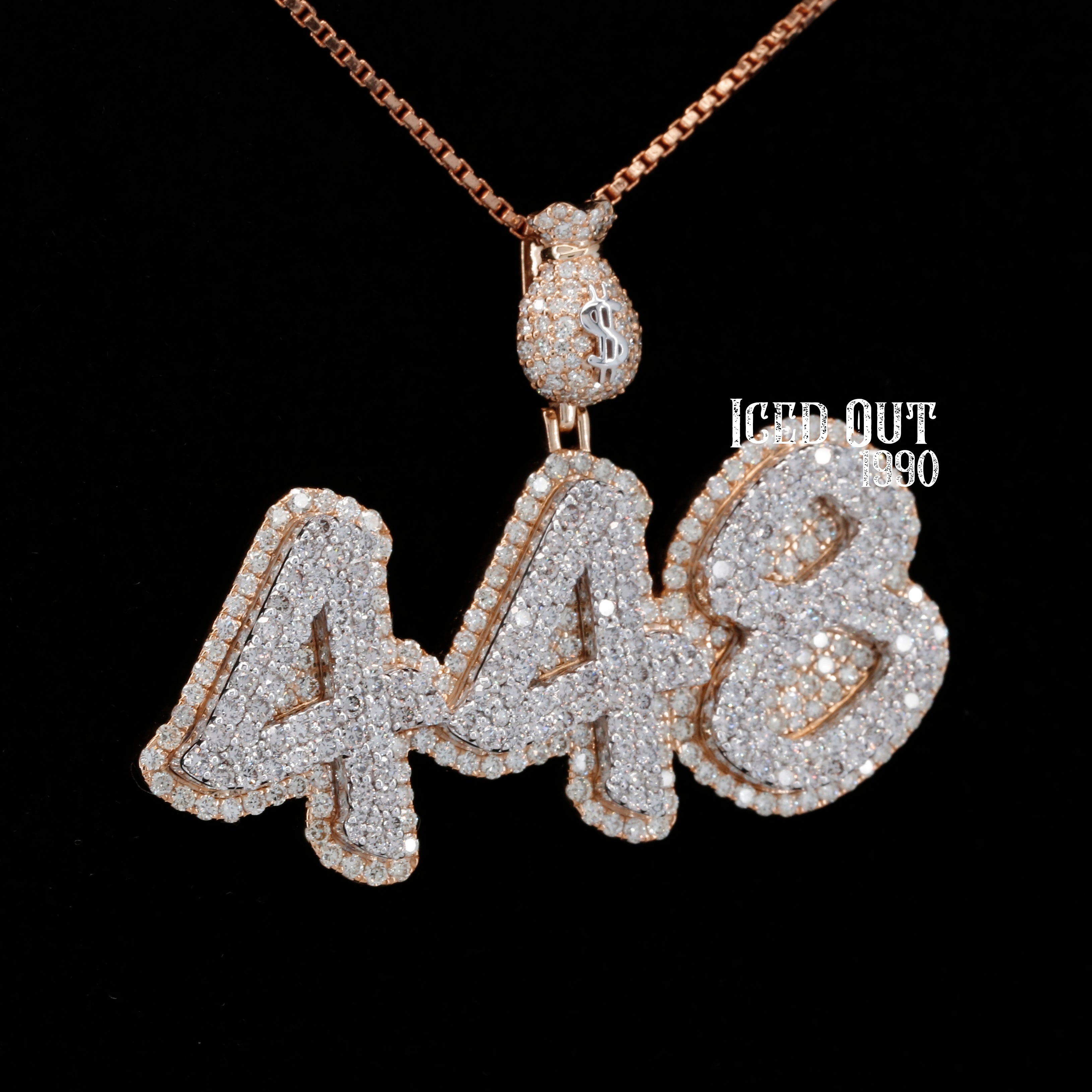 Round Cut Moissanite 448 Hip Hop Pendant