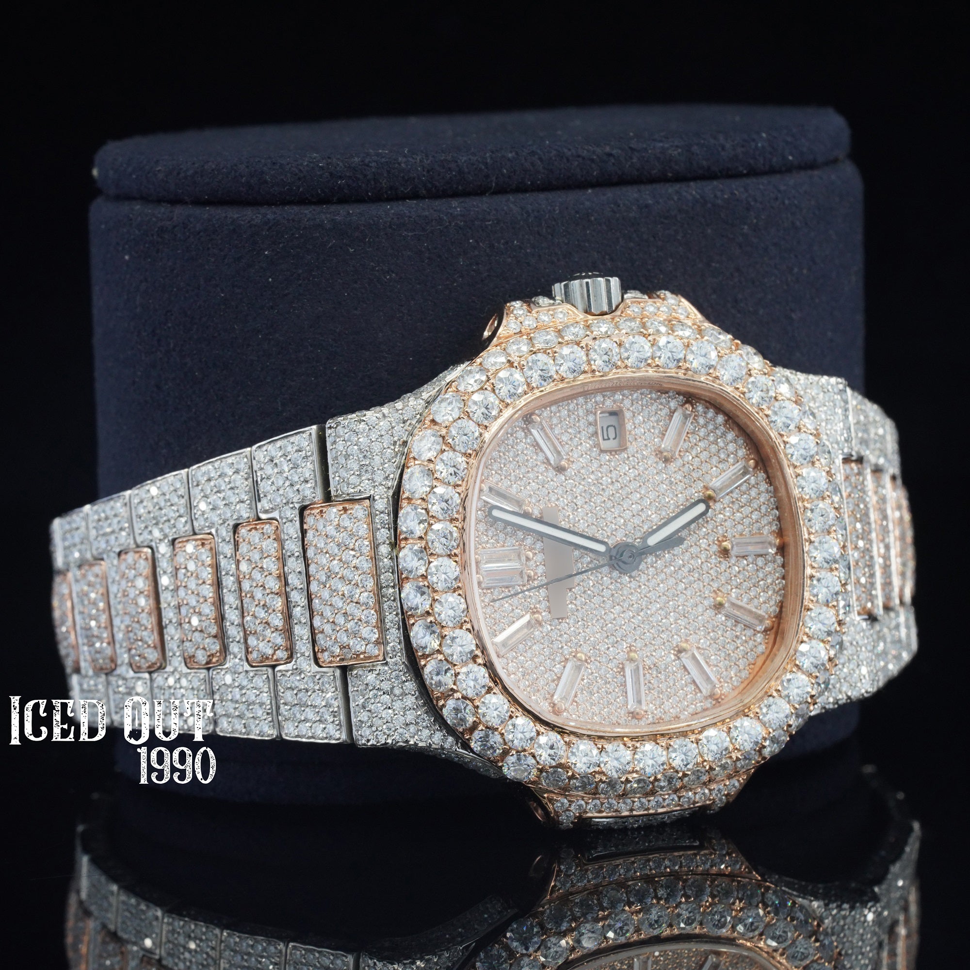 Moissanite Watch Stainless Steel Hip Hop Iced Out Watch