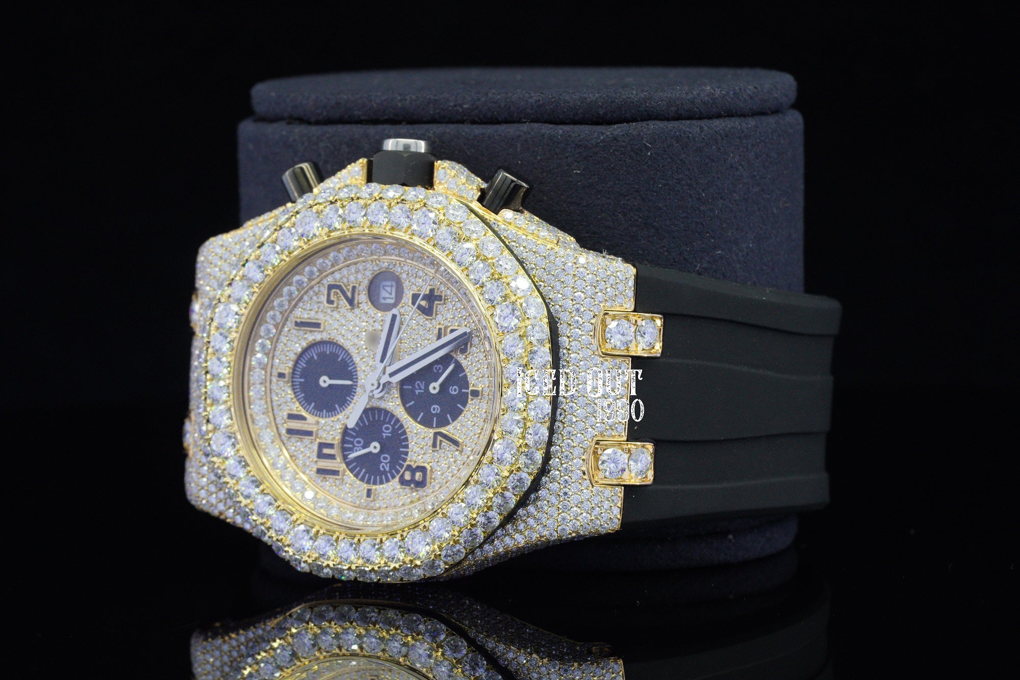 Chronograph Moissanite Diamond Hip Hop Iced Out Watch