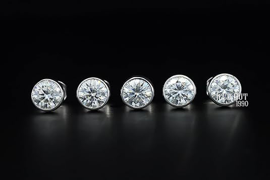 1.50 Carat Moissanite 925 Sterling Silver Push Back Stud Earrings