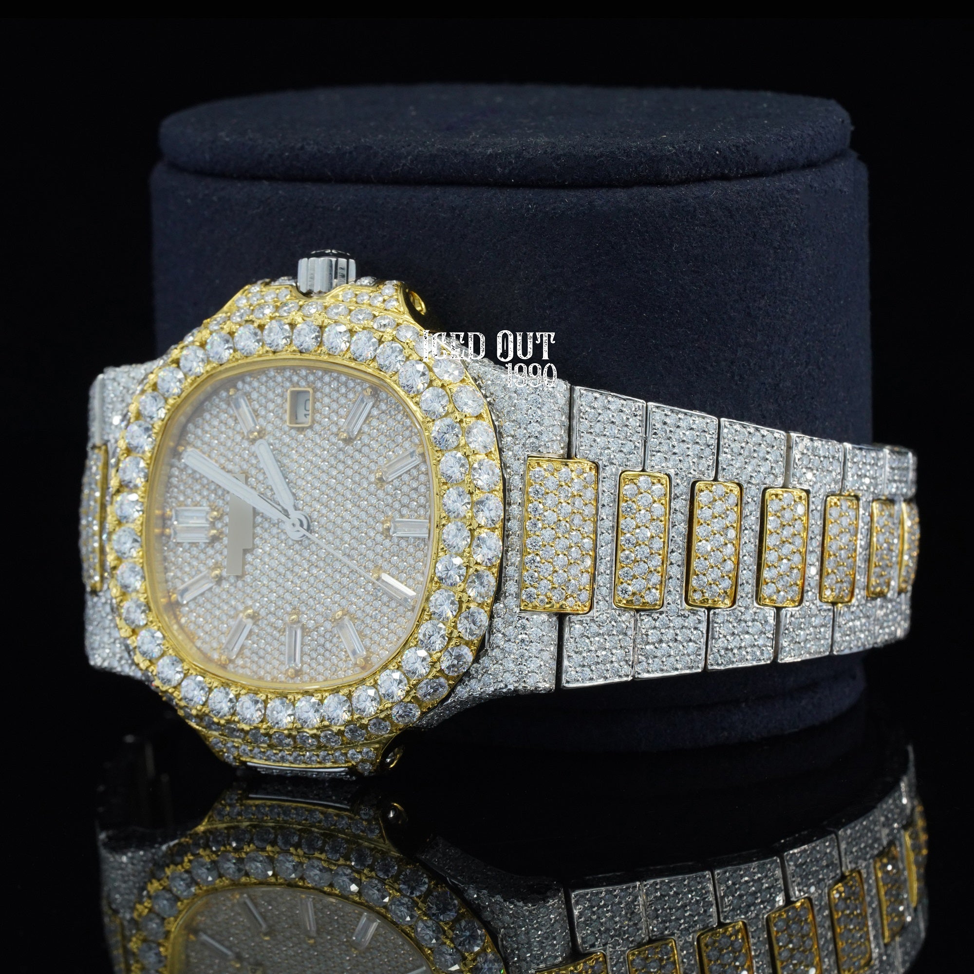 Moissanite Watch Stainless Steel Hip Hop Iced Out Watch