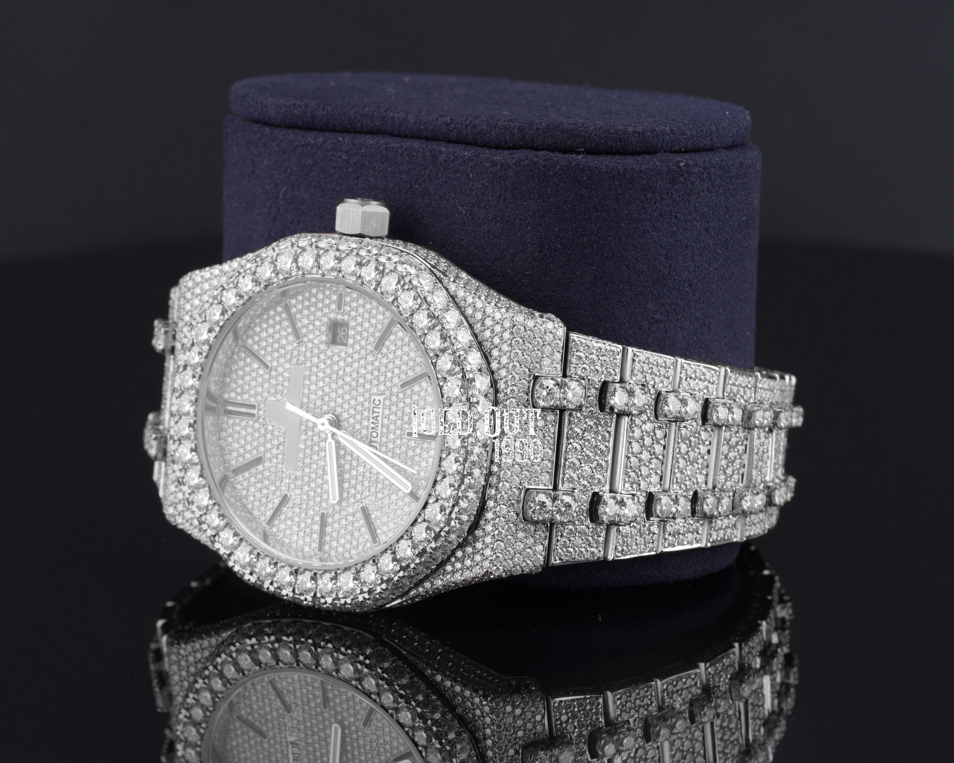 Hip Hop Iced Out Moissanite Diamond Watch For Men