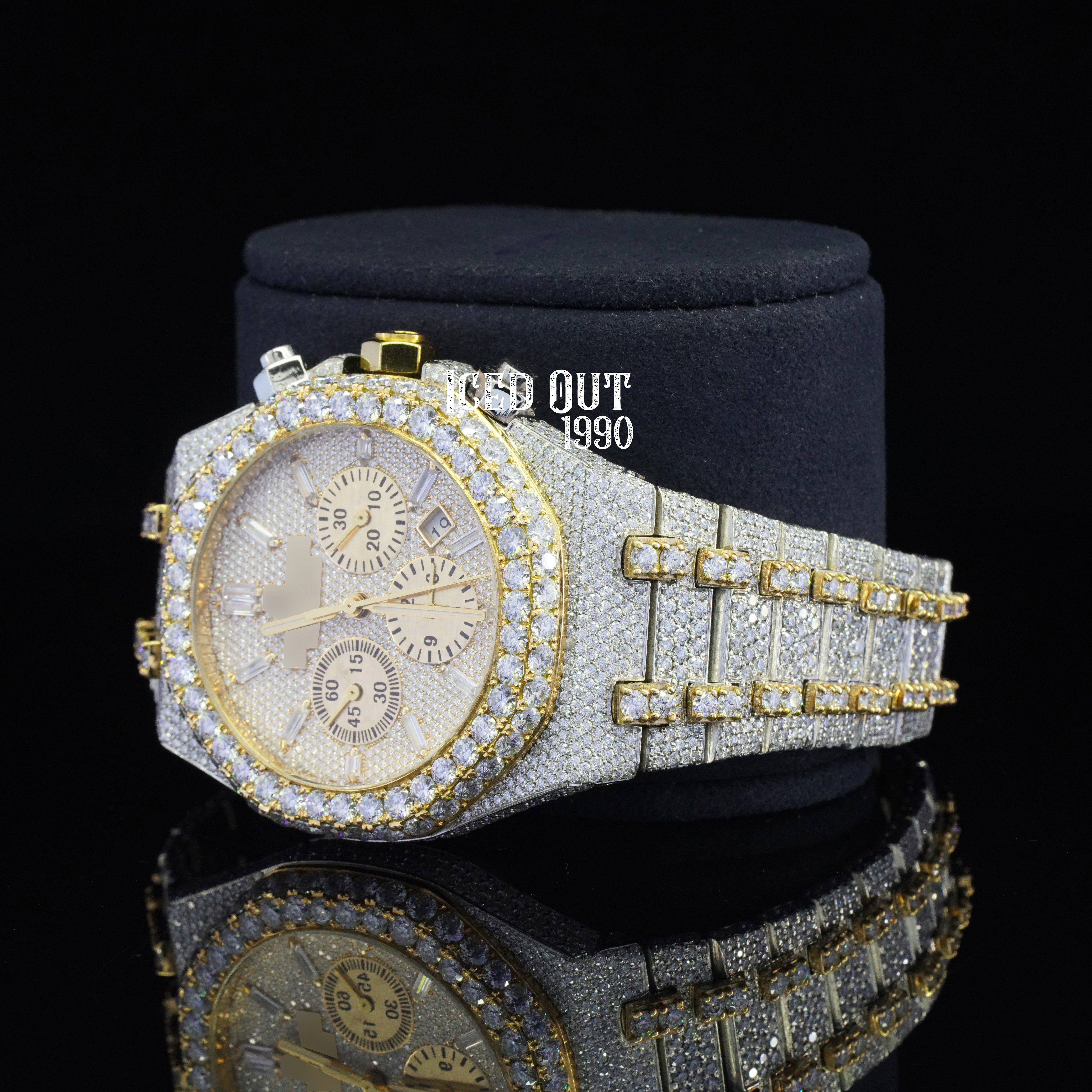 Automatic Moissanite Watch Hip Hop Iced Out Chronological Watch