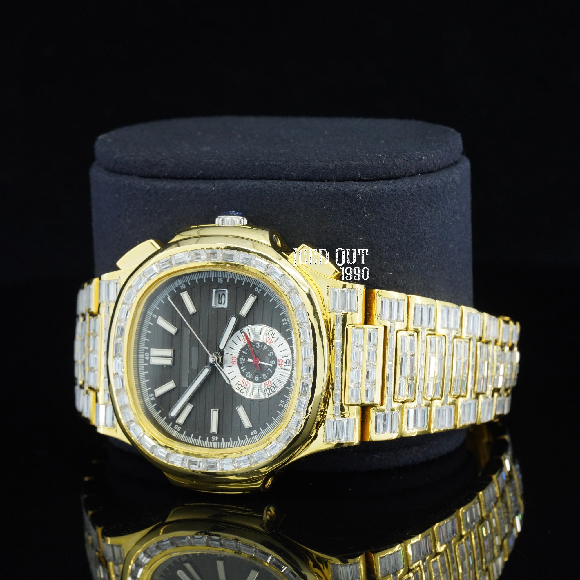 Moissanite Watch Automatic Hip Hop Iced Out Bust Down Watch For Men