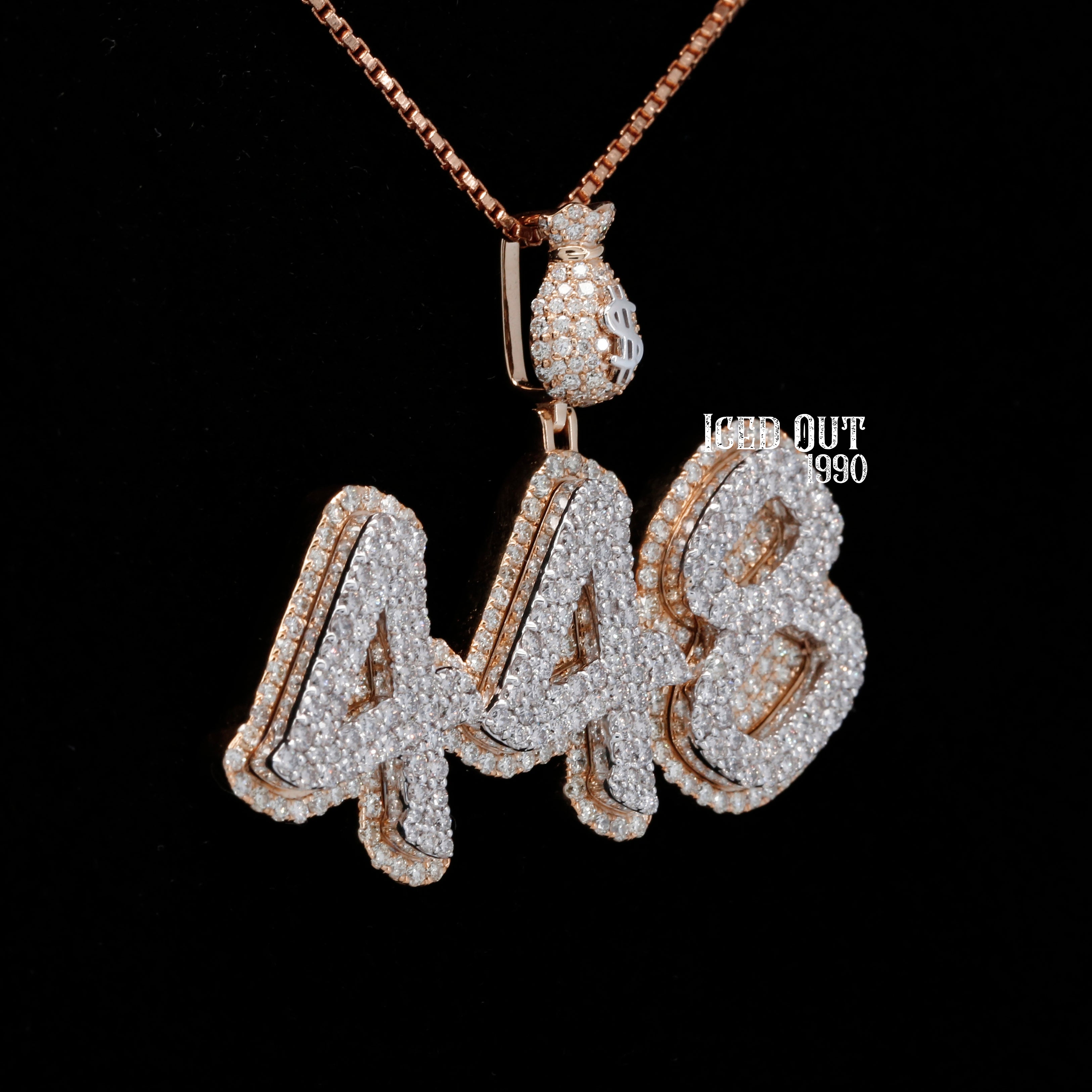 Round Cut Moissanite 448 Hip Hop Pendant