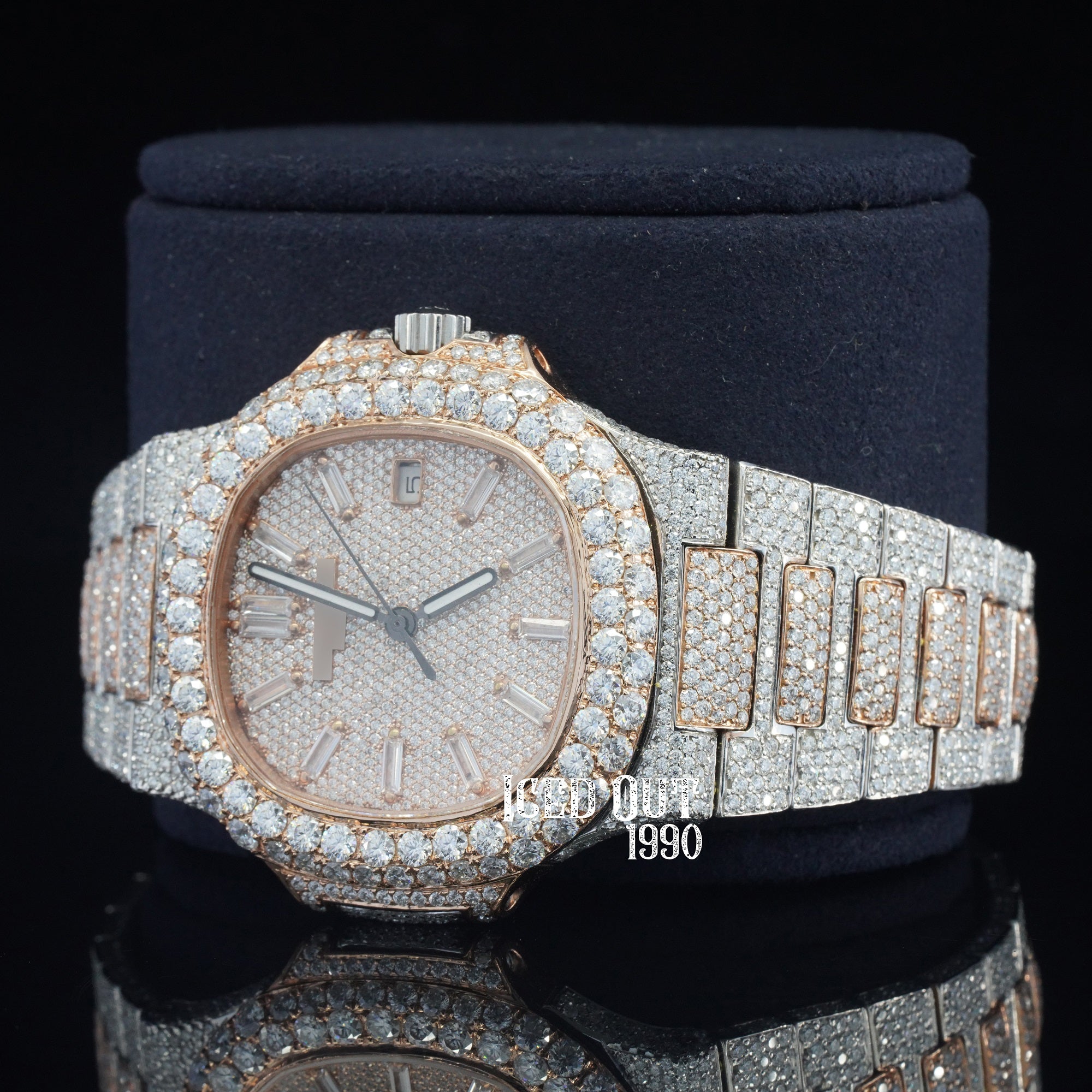 Moissanite Watch Stainless Steel Hip Hop Iced Out Watch