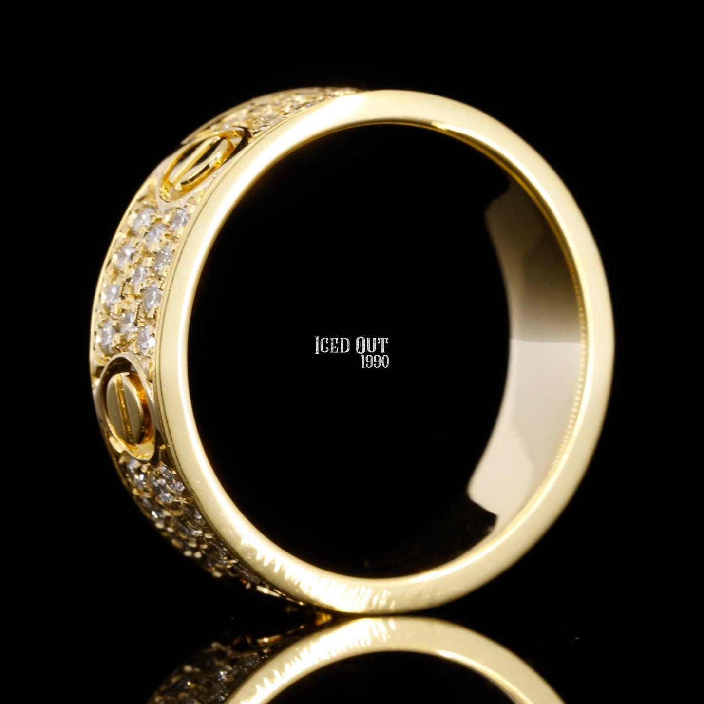 Round Cut Moissanite Diamond Eternity Engagement Ring