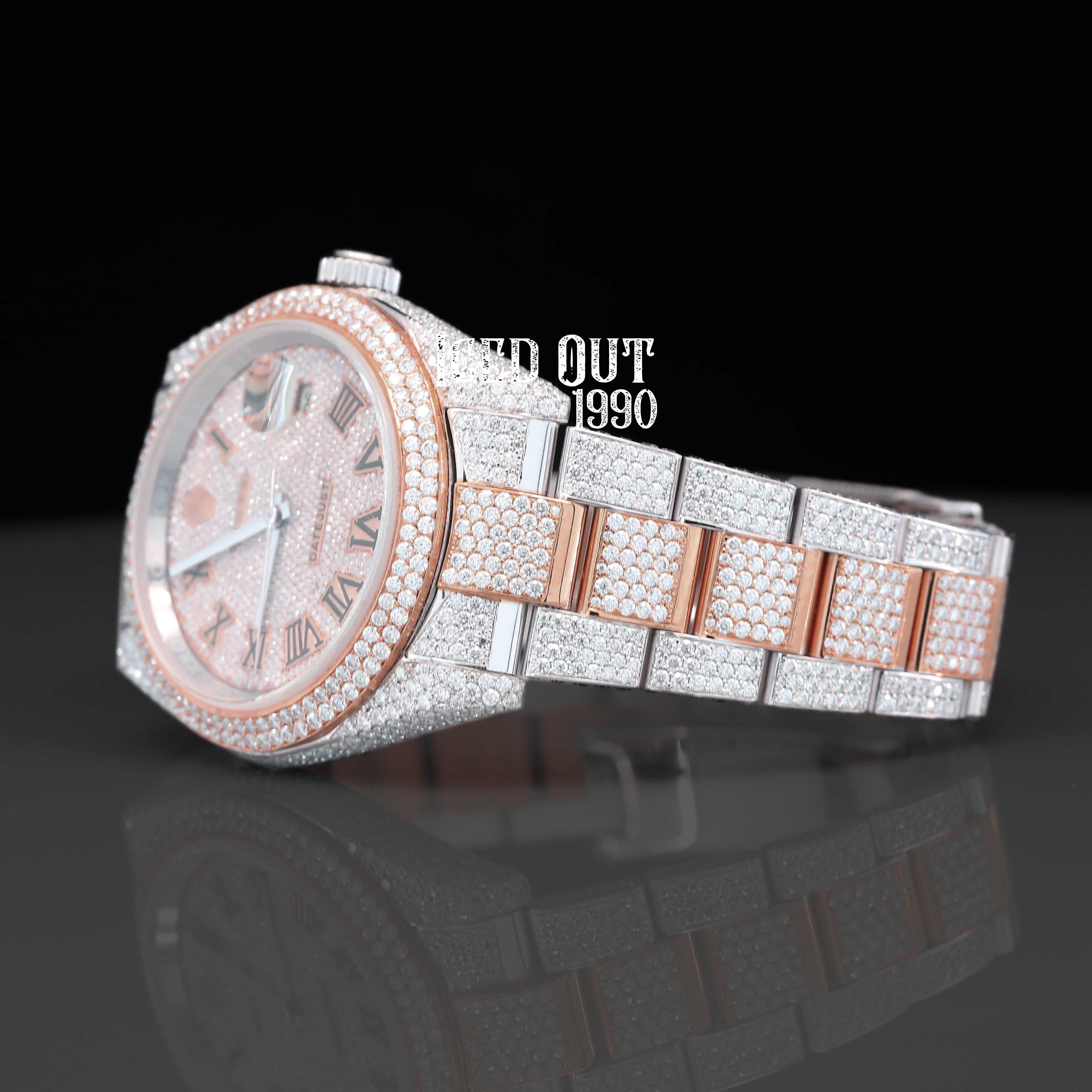 Moissanite Watch Fully Iced Out Hip Hop Wrist Watch For Men