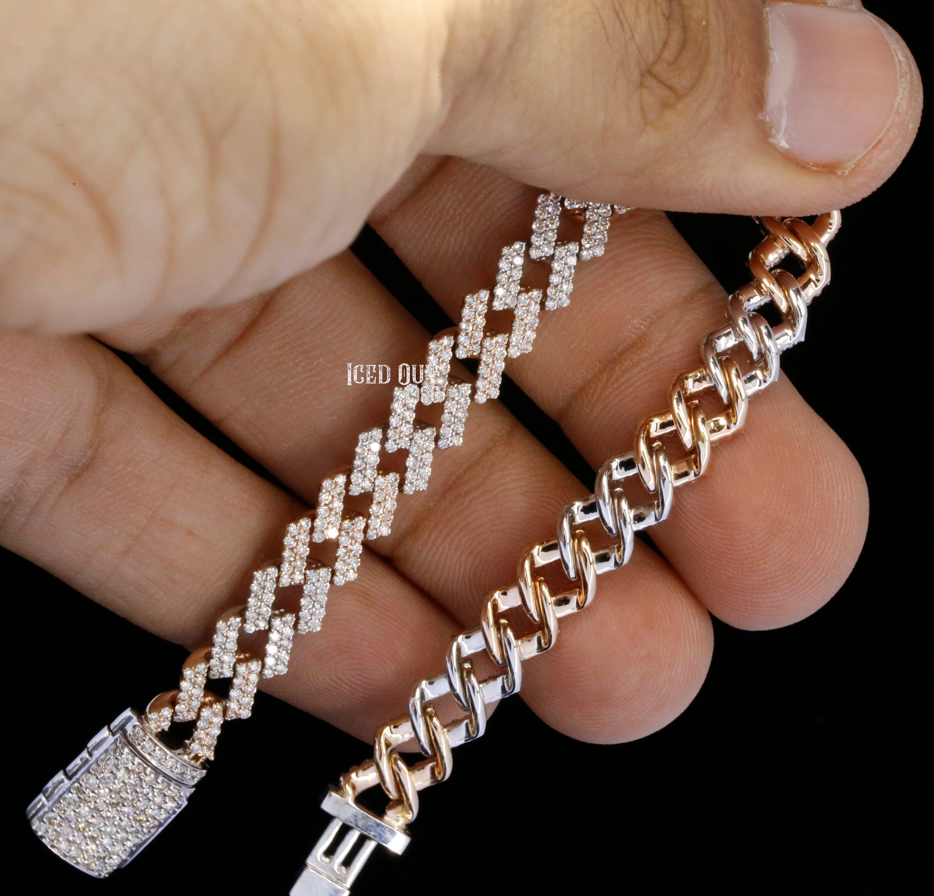 Round Cut Moissanite Diamond Iced Out Hip Hop Bracelet