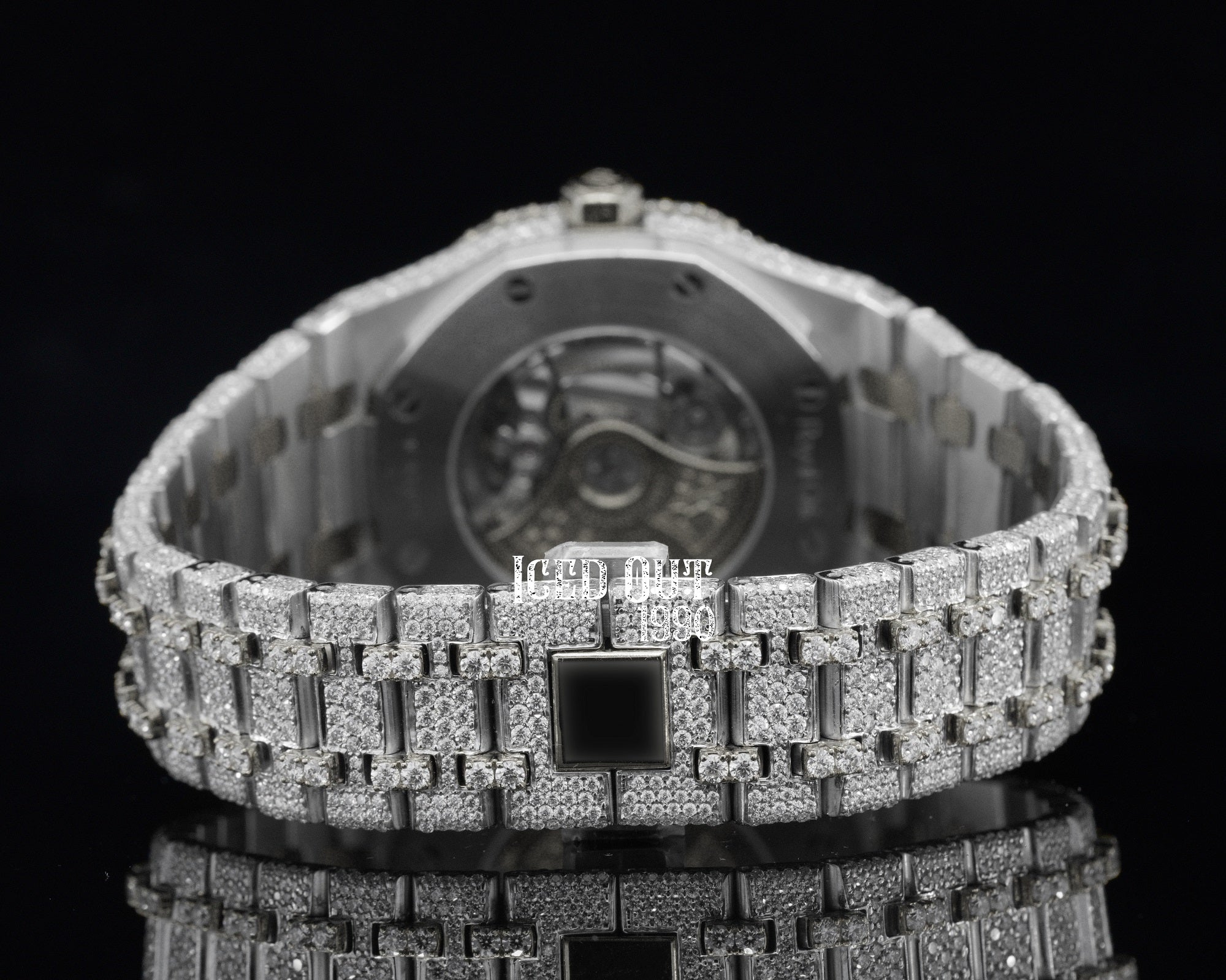 Automatic Moissanite Watch Sapphire Crystal Iced Out Watch