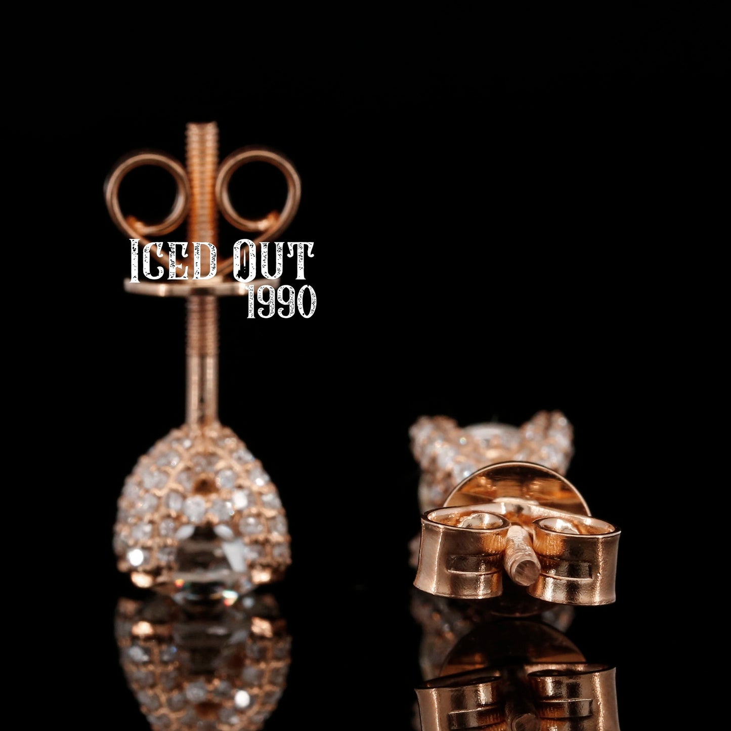 Round Cut Moissanite Stud Earrings For Women