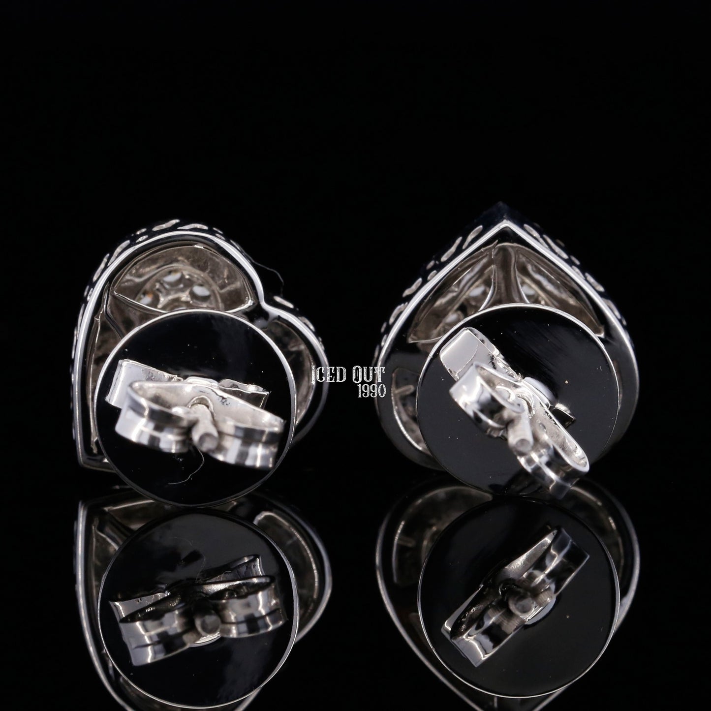 1 Carat Moissanite Heart Design Earrings