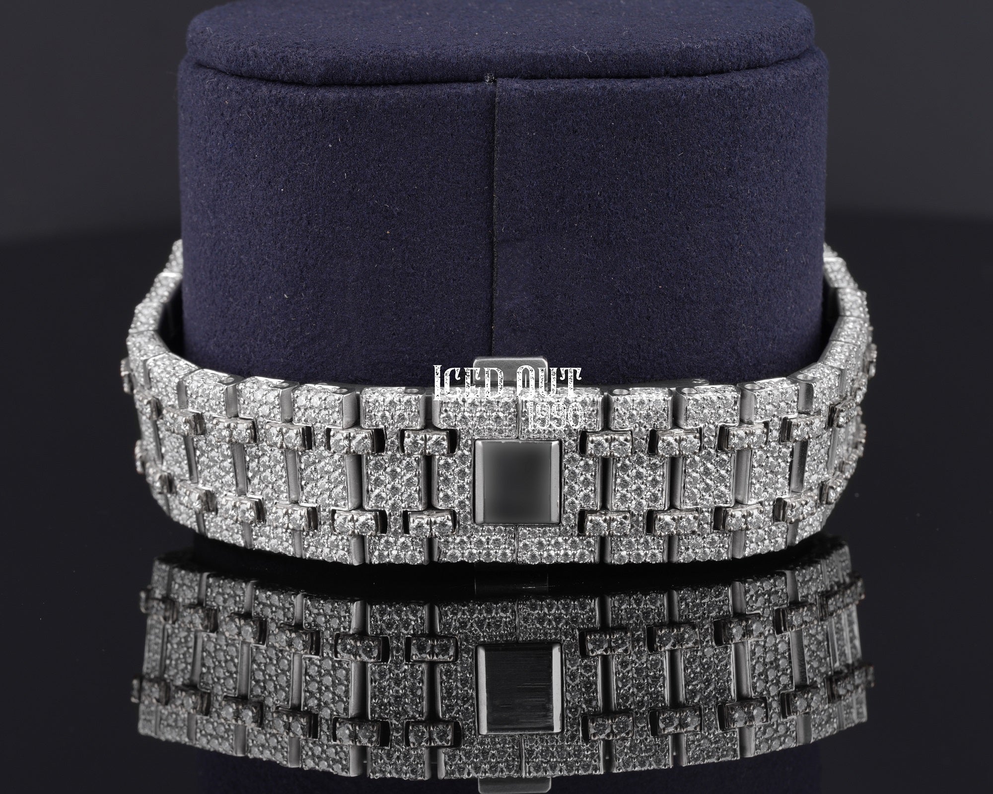 Luxuries Moissanite Crystal Fully Iced Out Diamond Watch