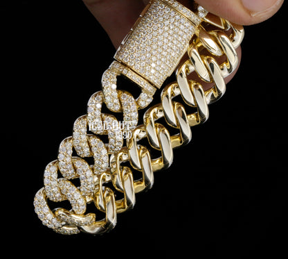 Moissanite Iced Out Hip Hop Cuban Bracelet