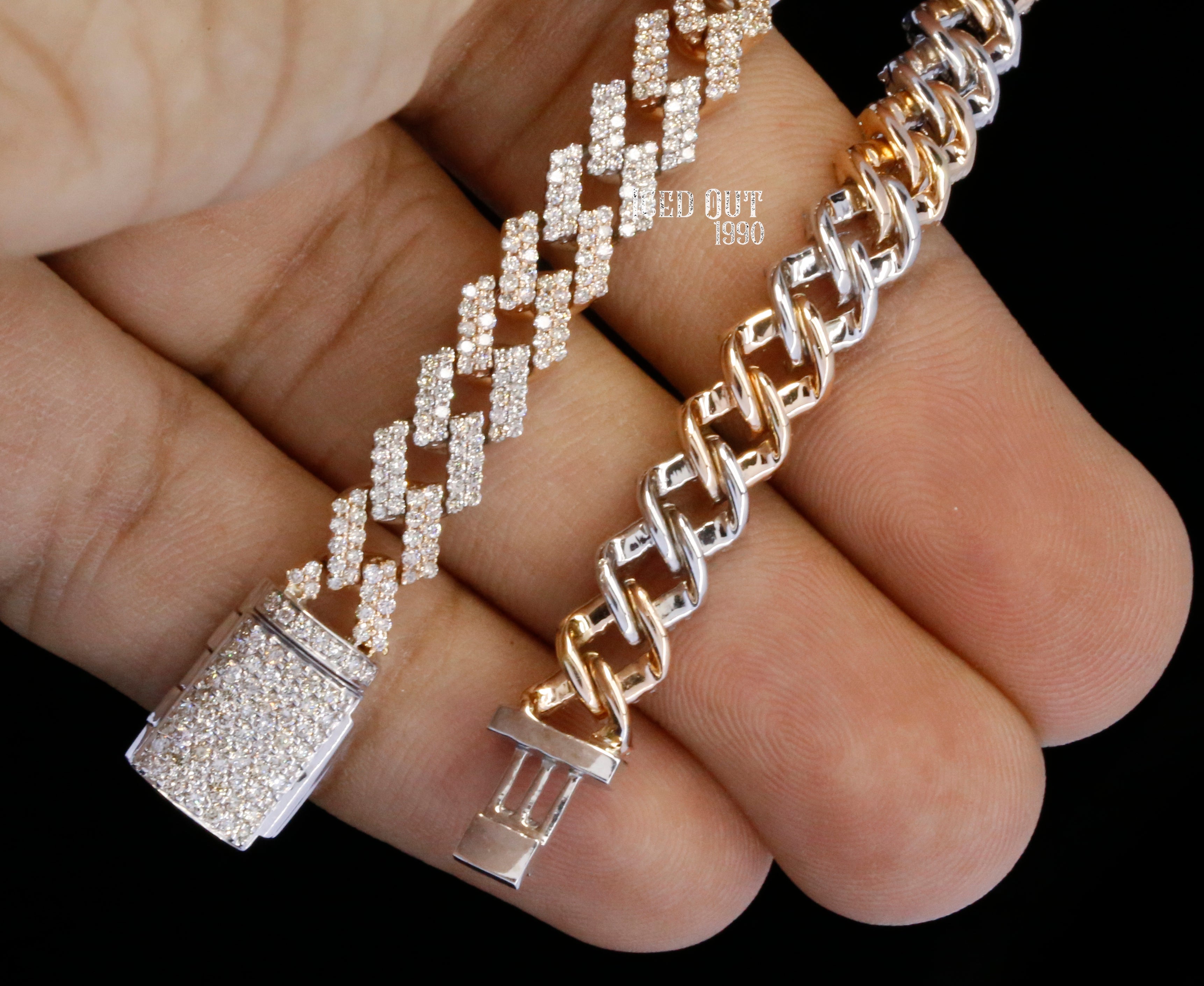 Round Cut Moissanite Diamond Iced Out Hip Hop Bracelet